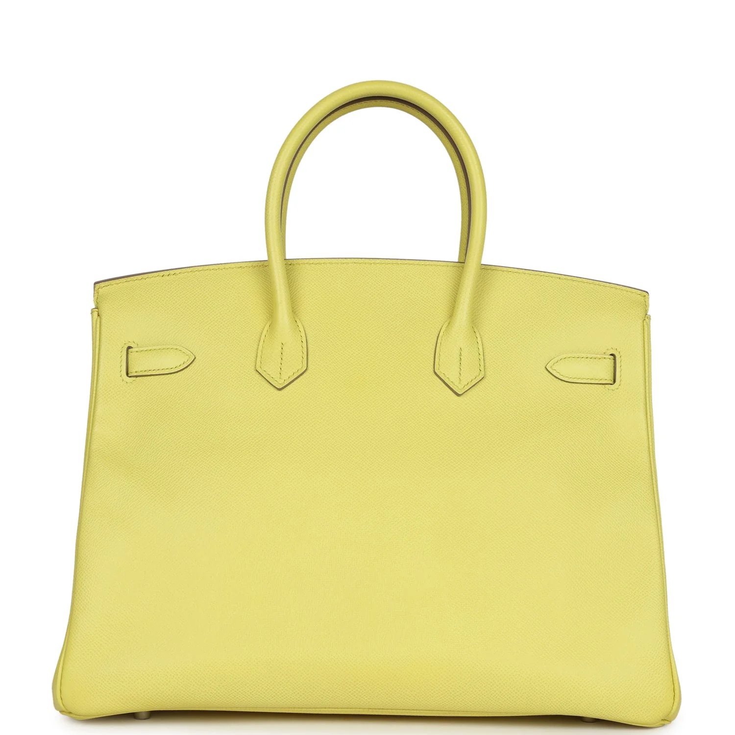 Pre-owned Hermes Birkin 35 Soufre Epsom Palladium Hardware