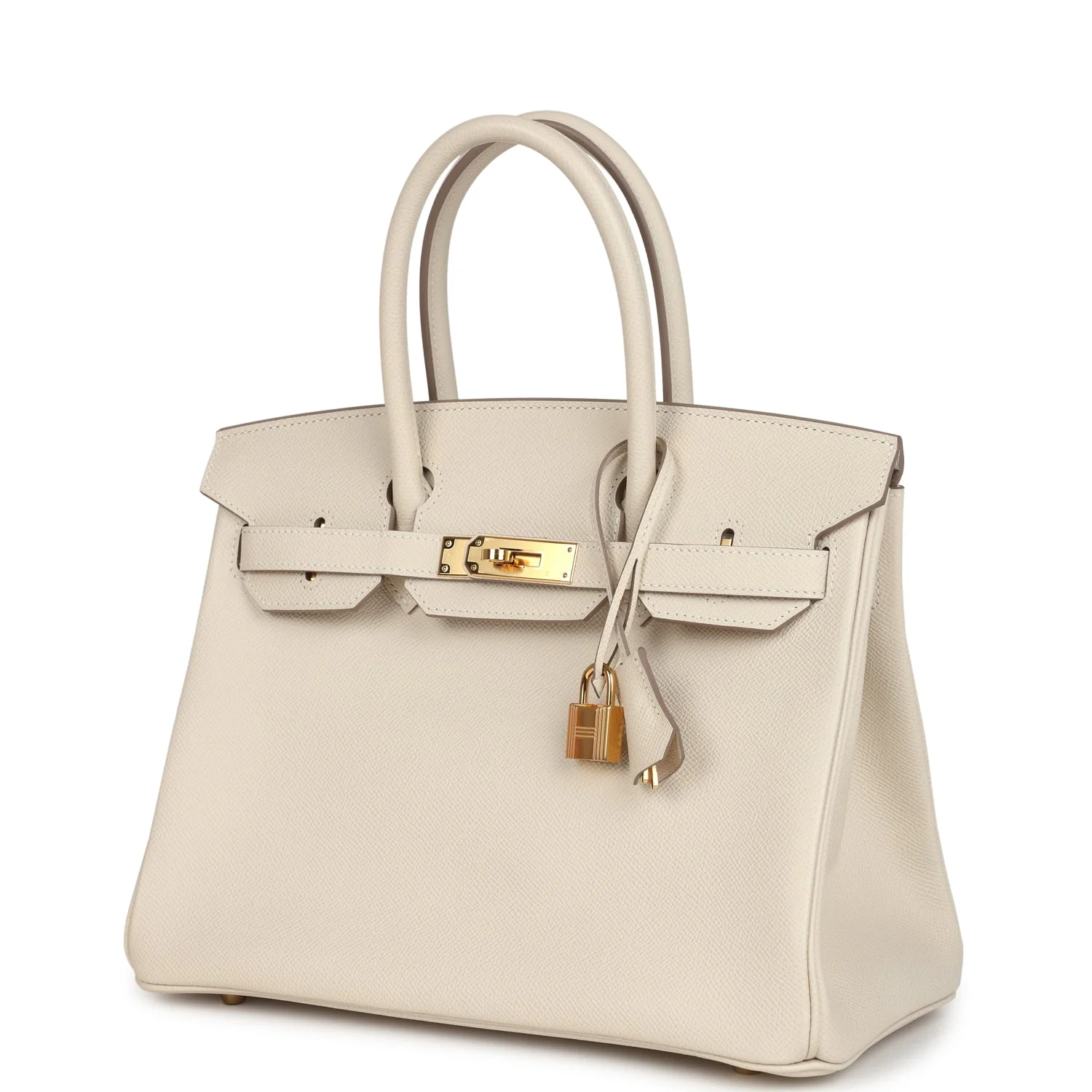 Pre-owned Hermes Birkin 30 Craie Epsom Gold Hardware