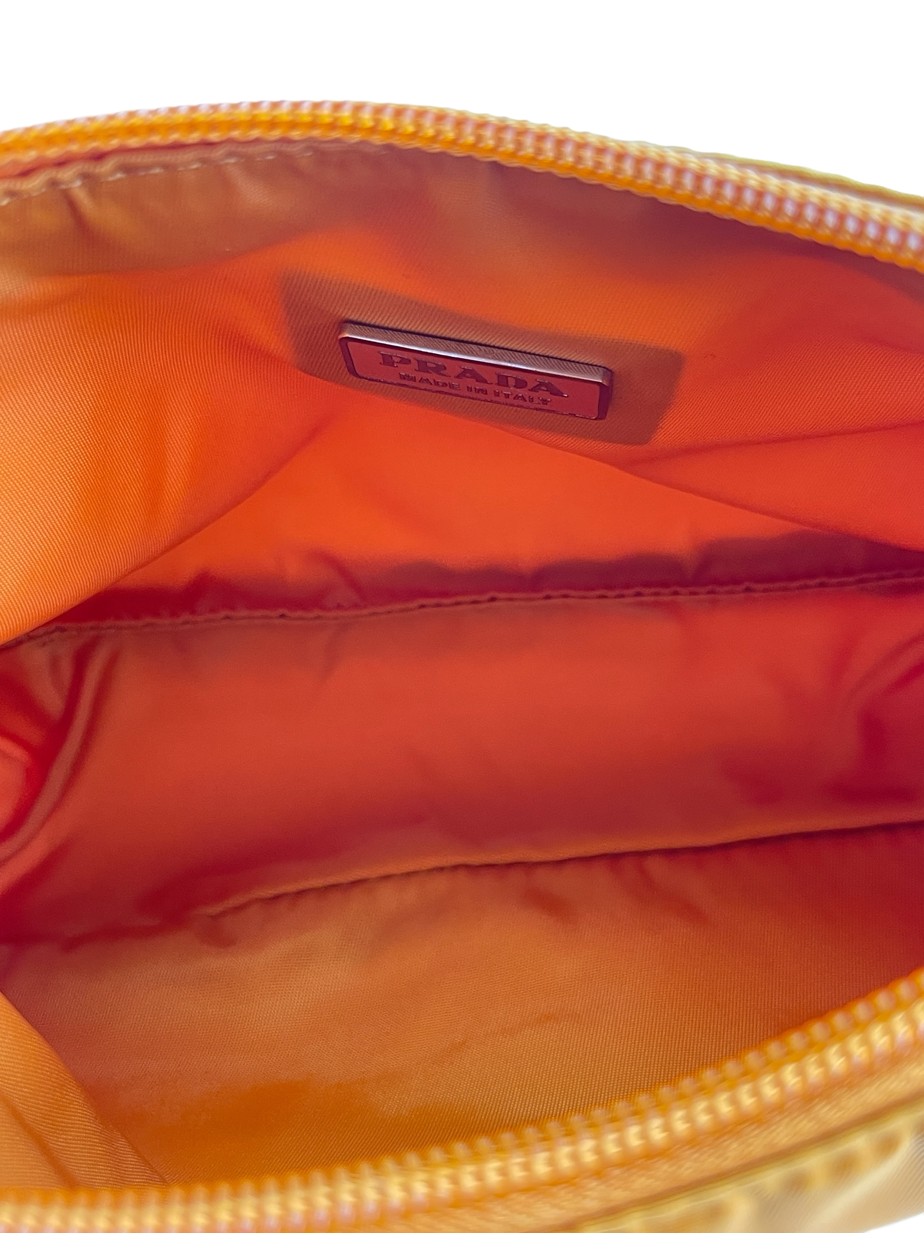 PRADA - Orange Nylon Hobo Bag