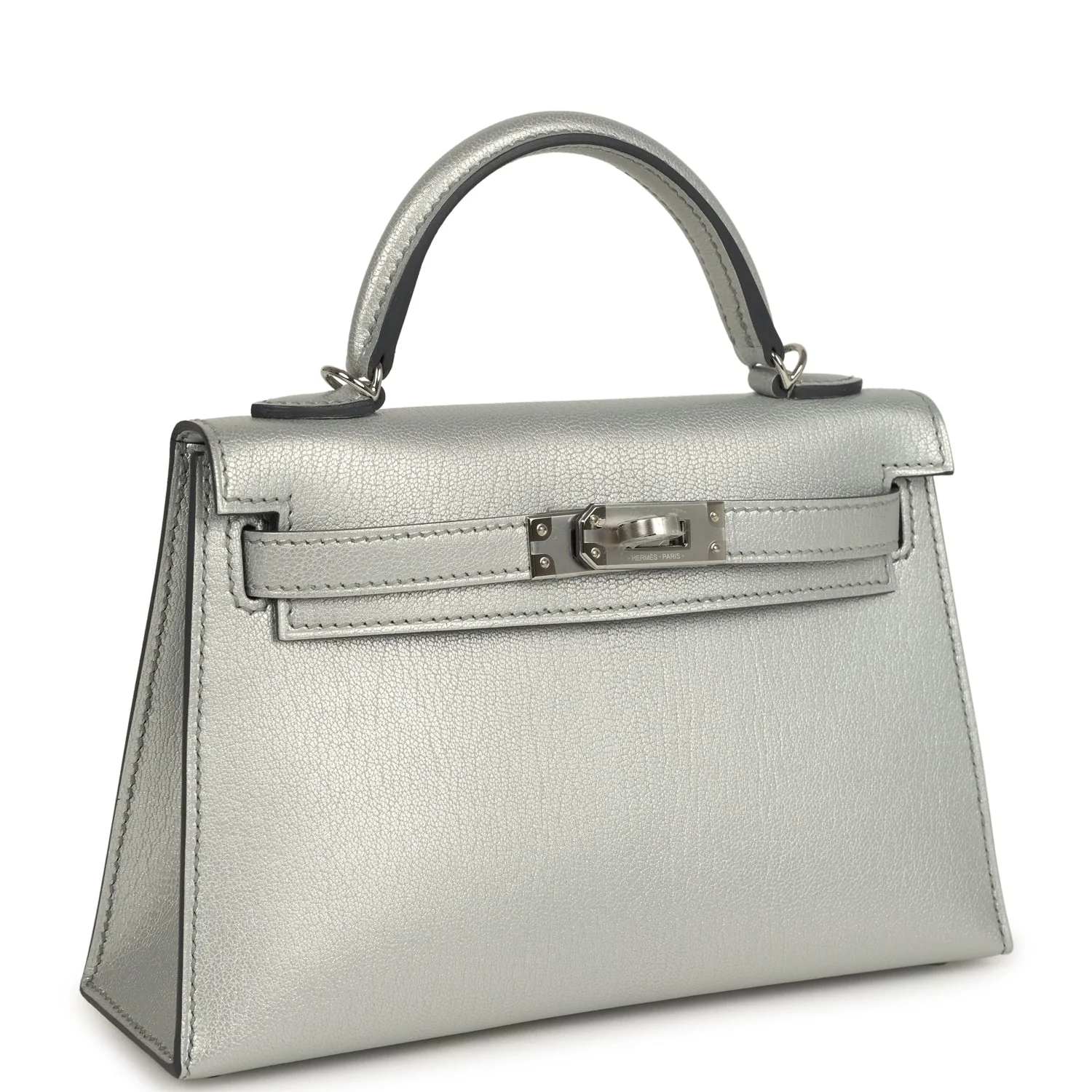 Hermes Kelly Sellier 20 Argent Chevre Chamkilight Palladium Hardware