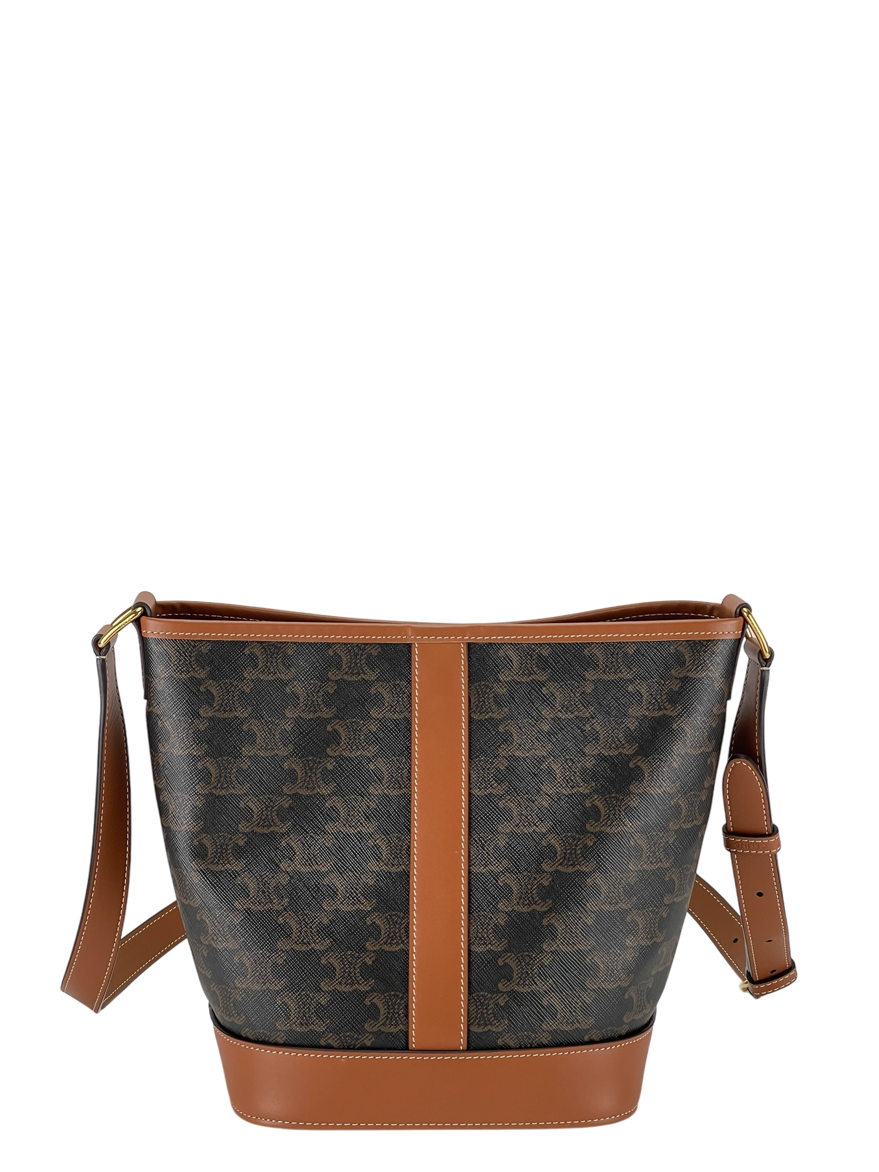 CELINE - Small Bucket Bag Brown Triomphe Canvas