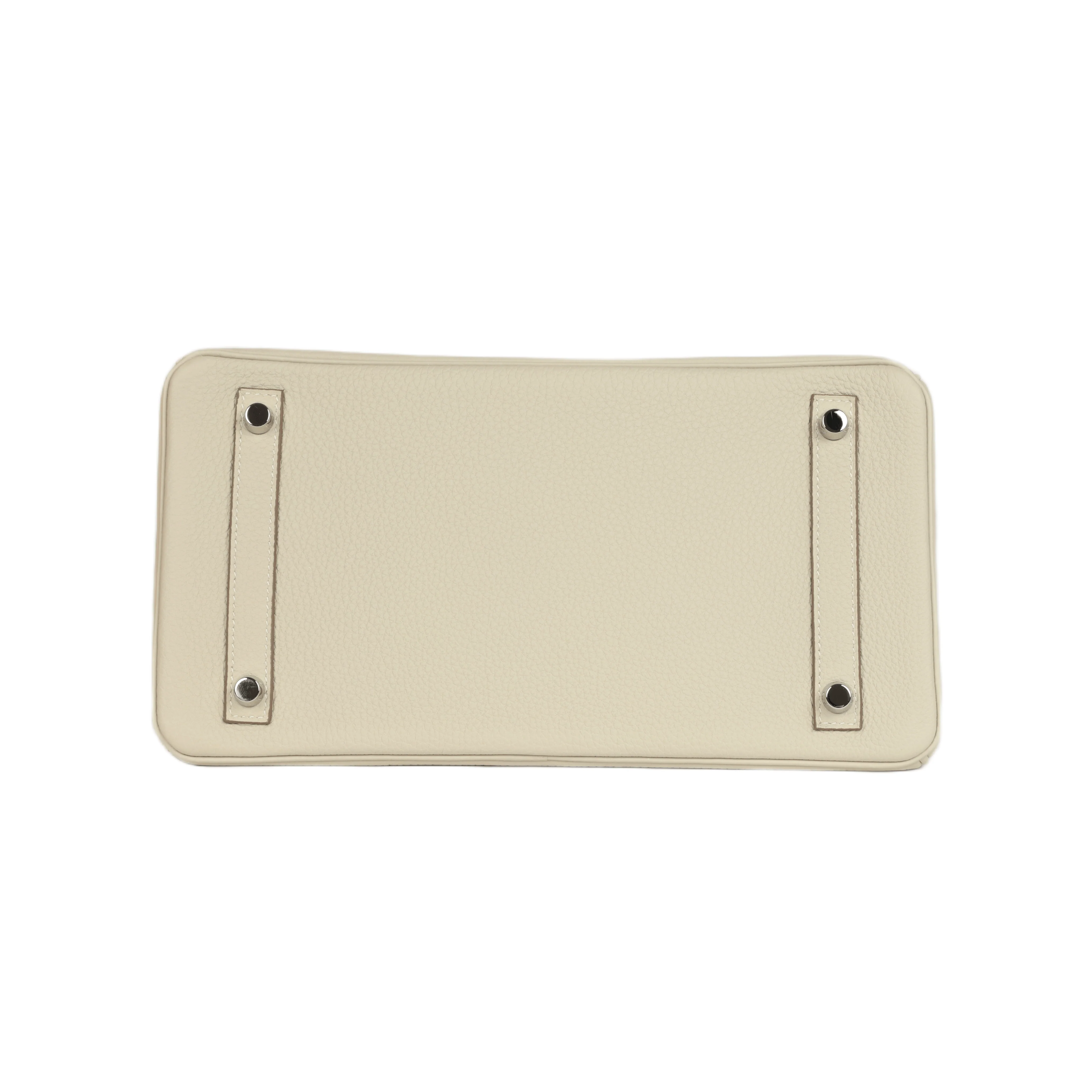 Pre-owned Hermes Birkin 30 Craie Togo Palladium Hardware