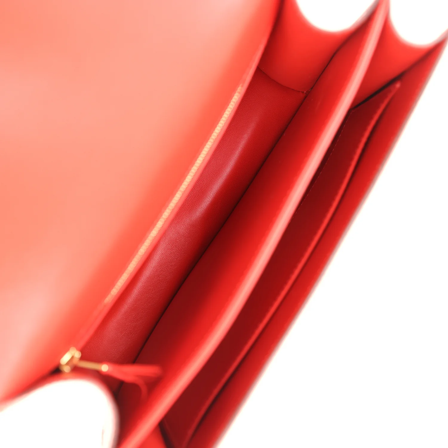 Pre-owned Hermes Constance 24 Geranium Shiny Alligator Gold Hardware