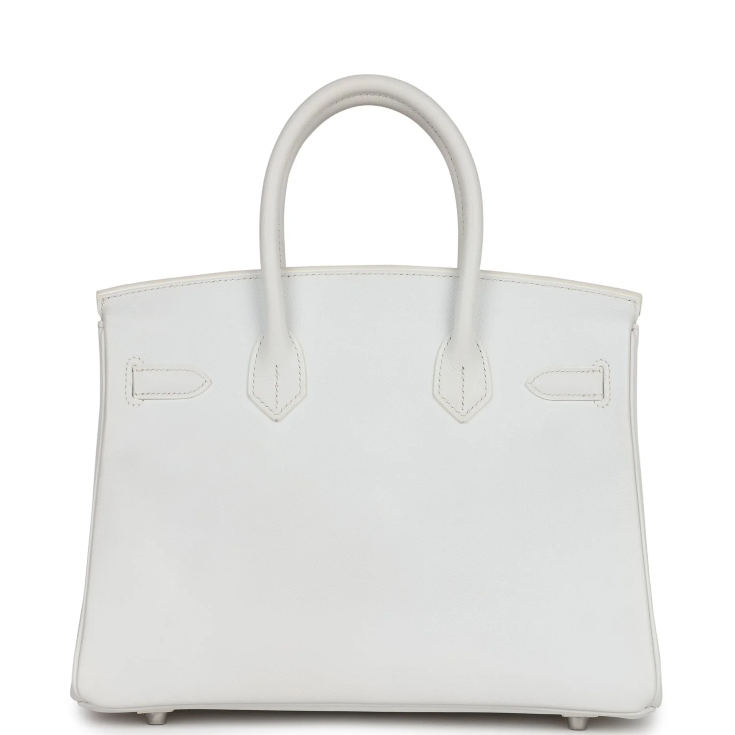 Pre-owned Hermes Birkin 30 White Epsom Palladium Hardware