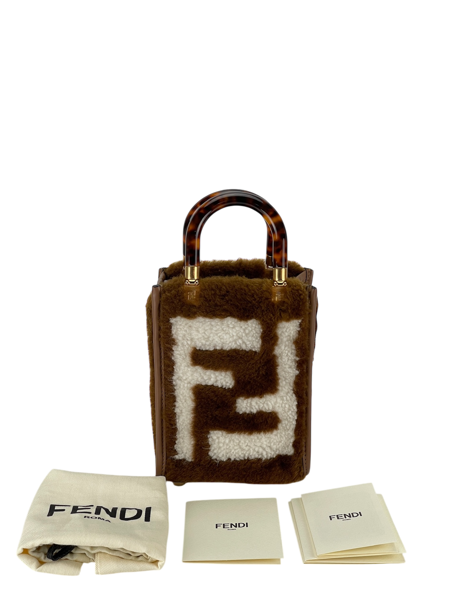 FENDI - Sunshine Logo Fur Mini Tote Bag