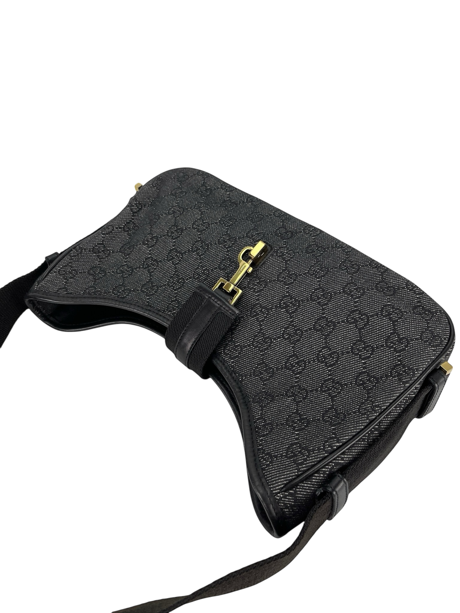 GUCCI - Denim GG Fabric Small Jackie Shoulder Bag