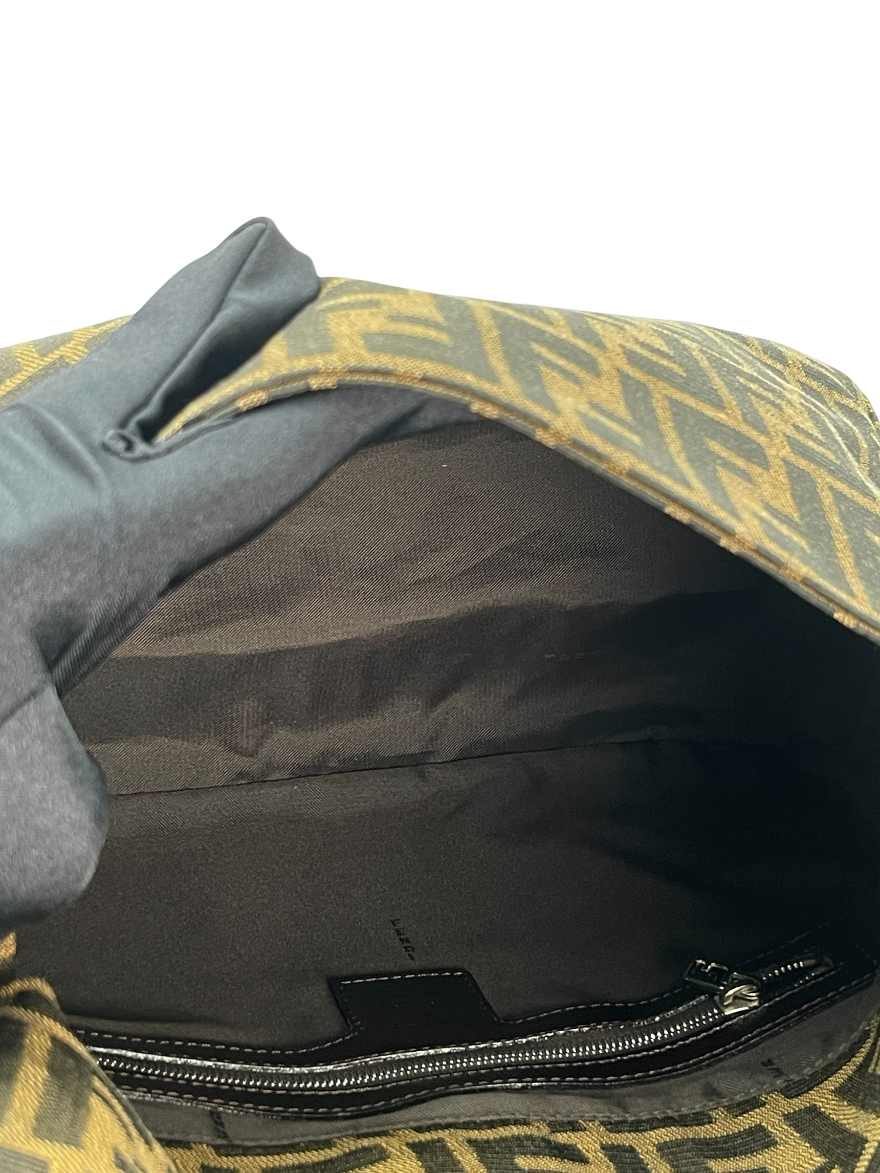 FENDI - Brown Zucca Mamma Baguette Handbag Silver Hardware