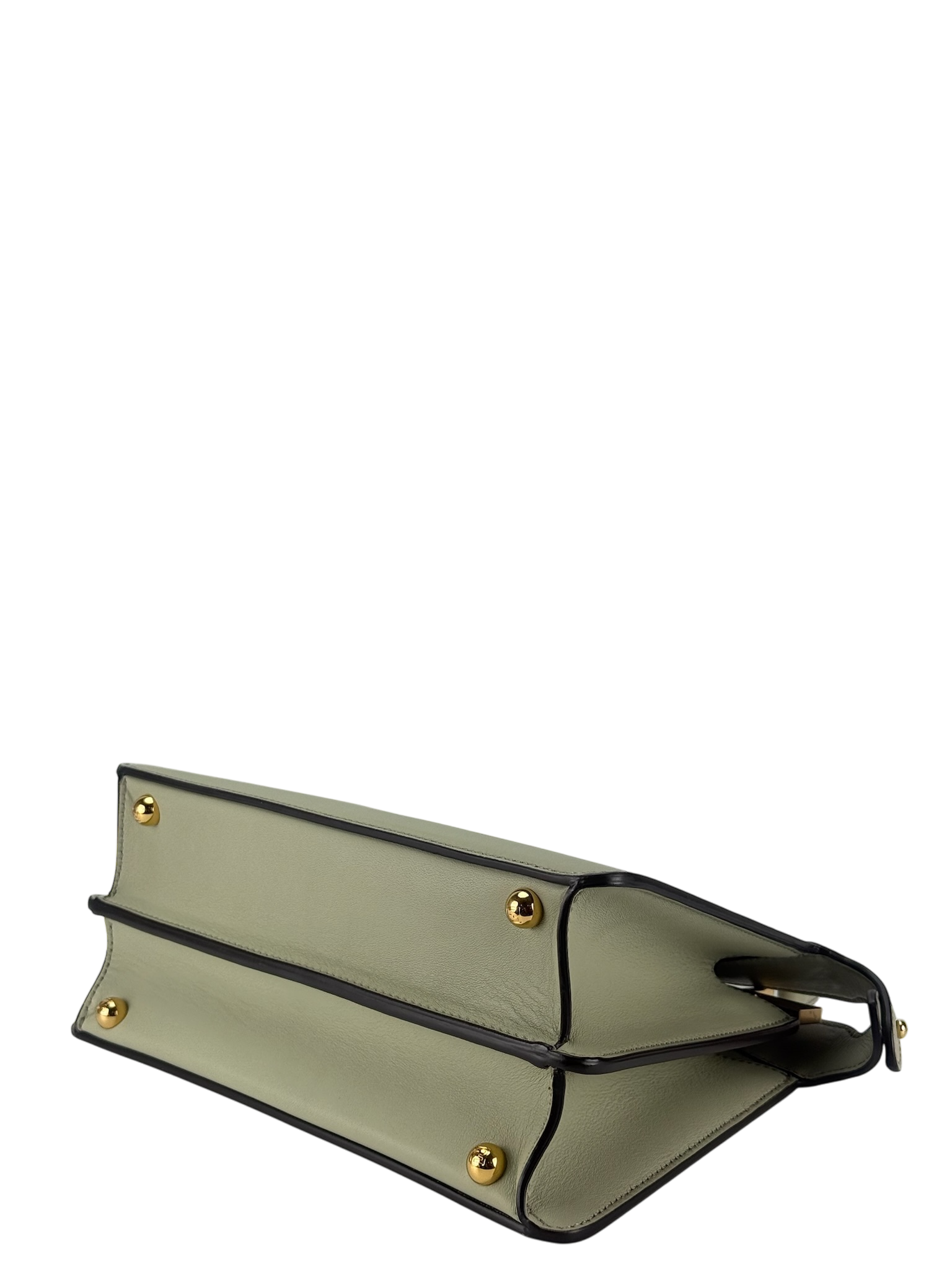 FENDI - Peekaboo Soft Small Green Tea Calfskin Leather bag Gold Hardware