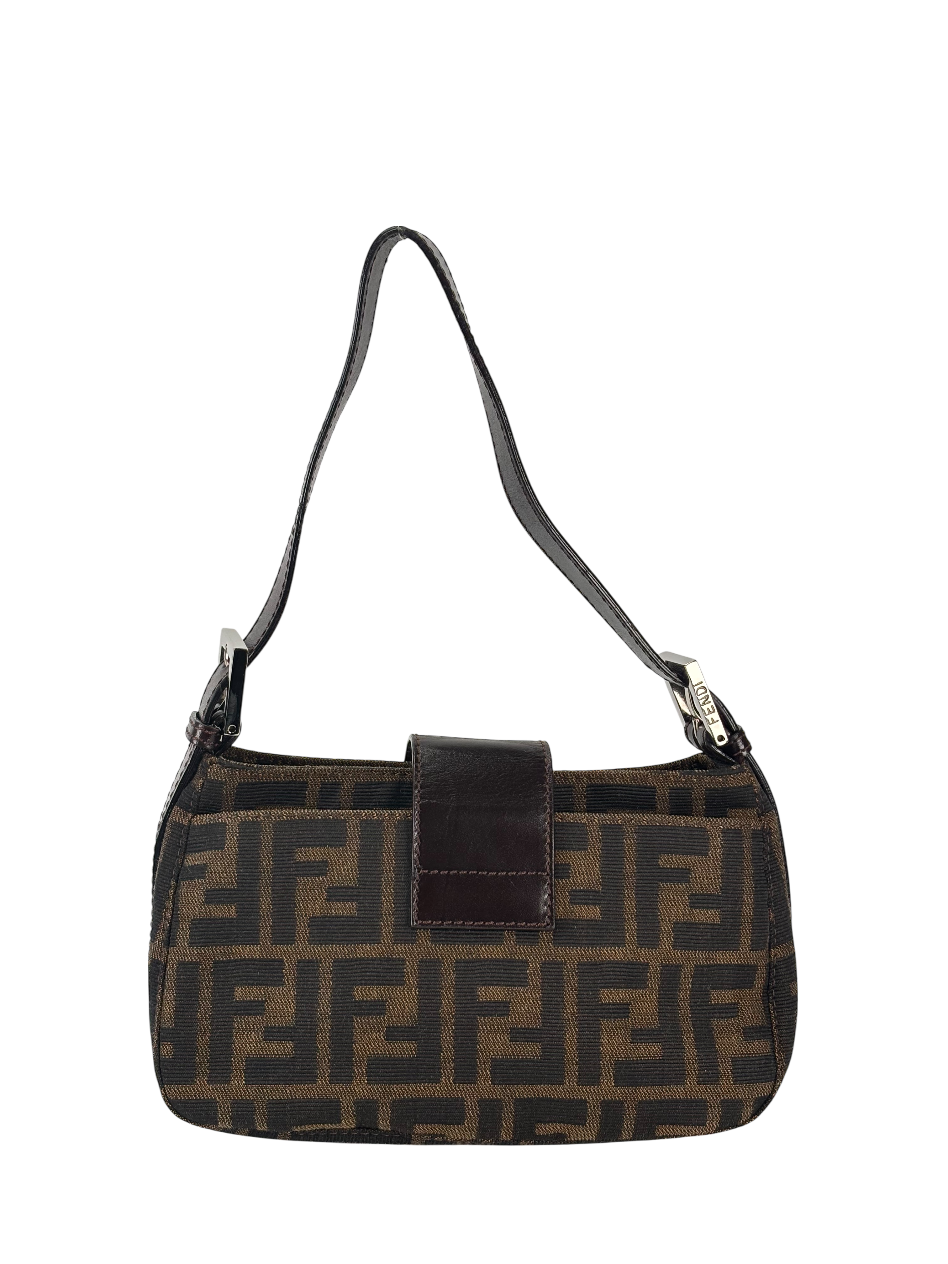 FENDI - Zucca Canvas Mini Baguette Shoulder Bag