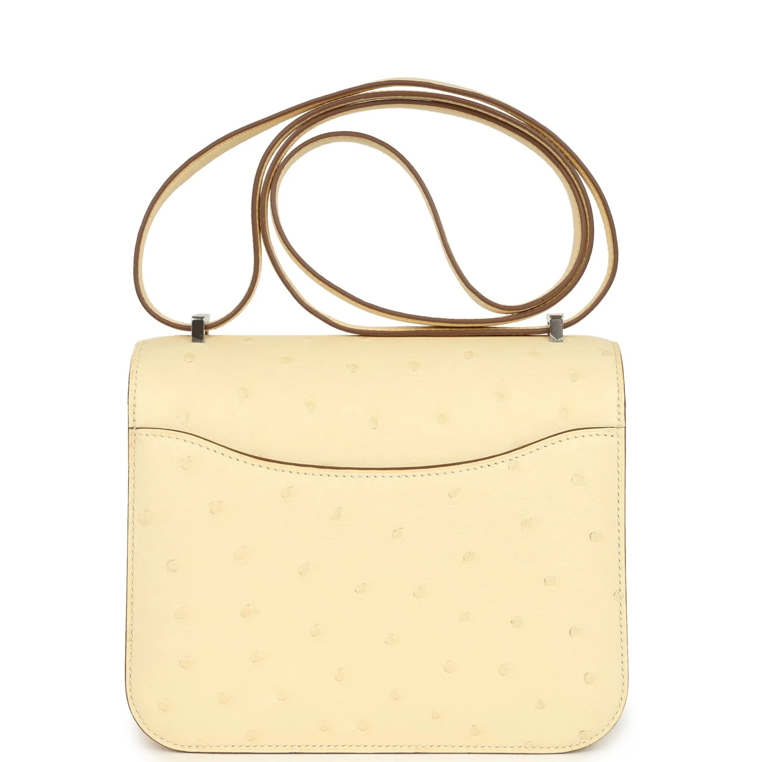 Hermes Constance 18 Vanille Ostrich Palladium Hardware