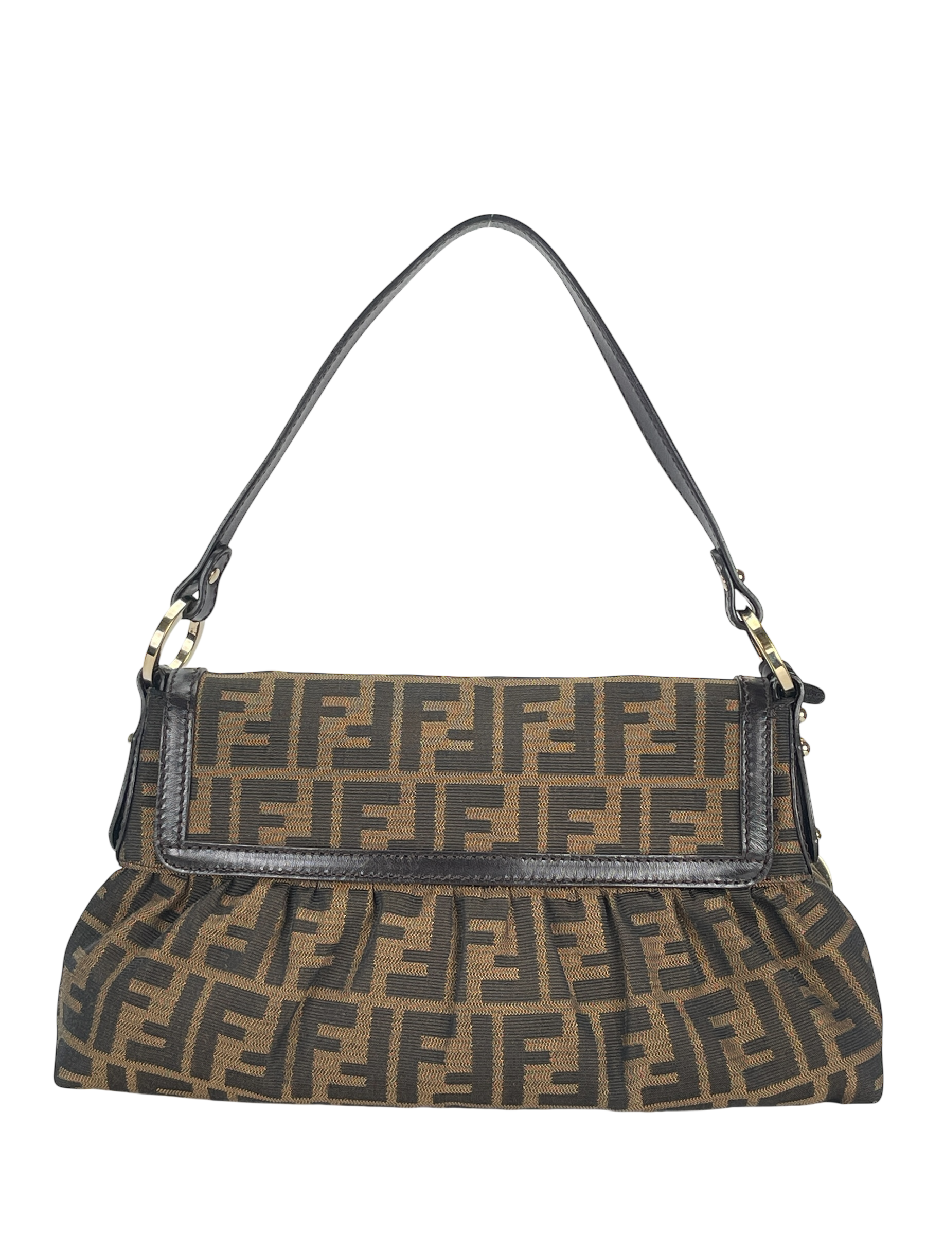 FENDI - Zucca Canvas Chef Shoulder Bag Tobacco