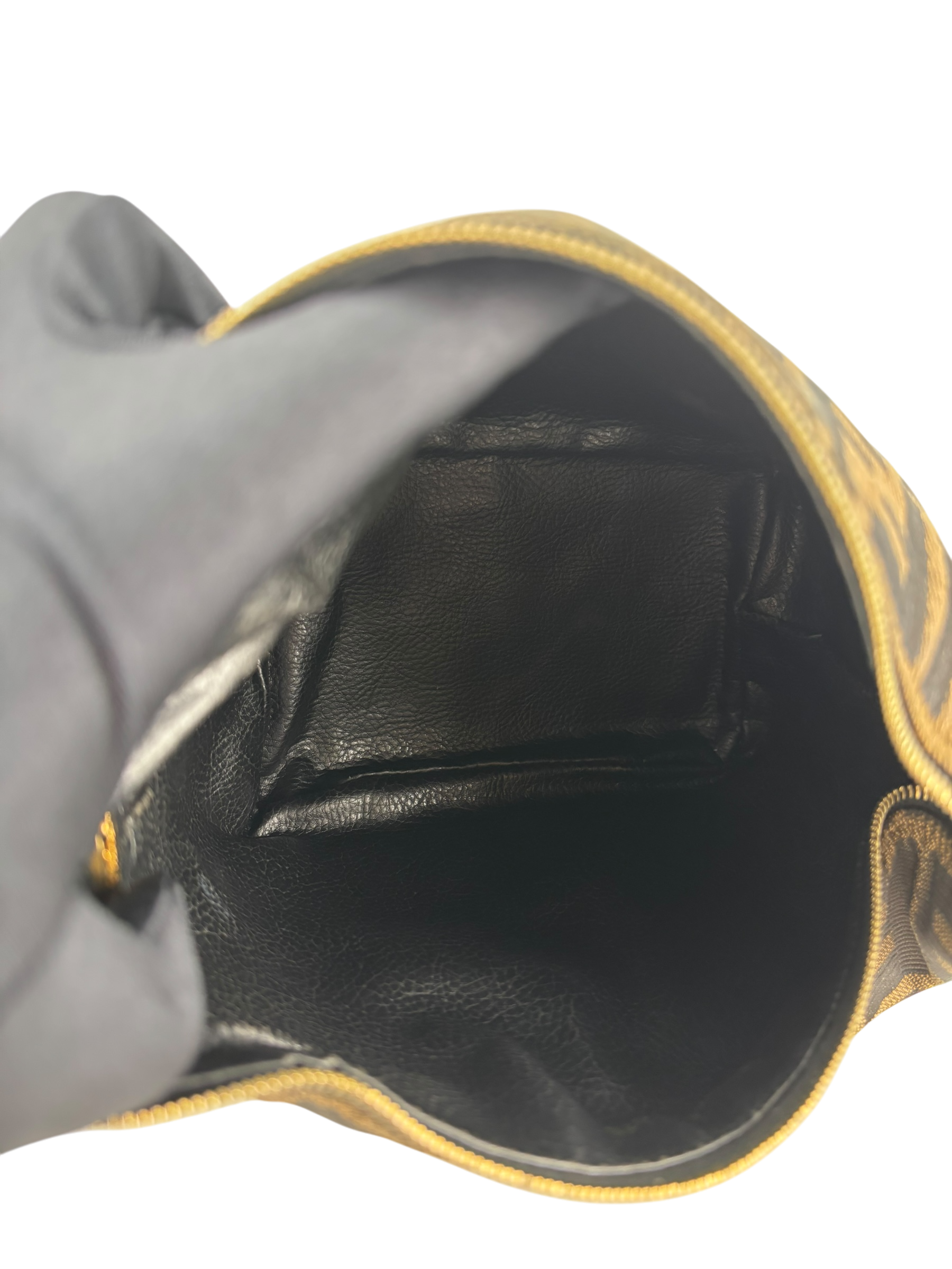 FENDI - Brown Canvas Zucca Vanity Cosmetic Pouch Auth Handbag