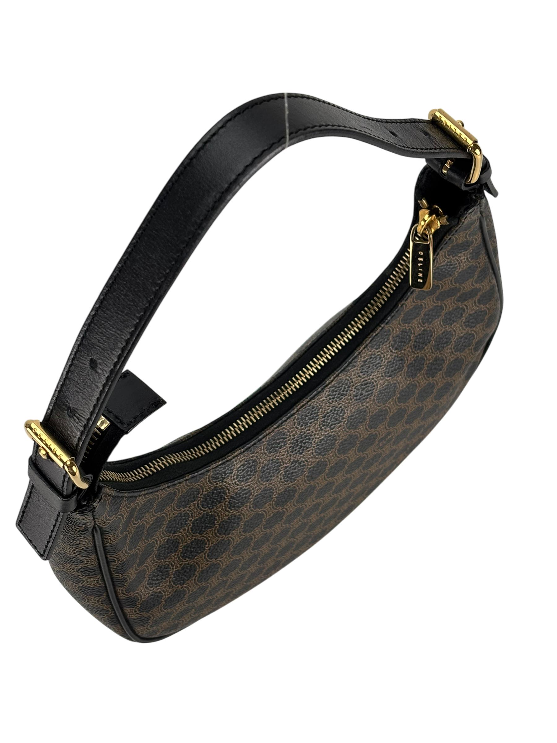 CELINE - Ava Bag In Triomphe Canvas and Calfskin Black