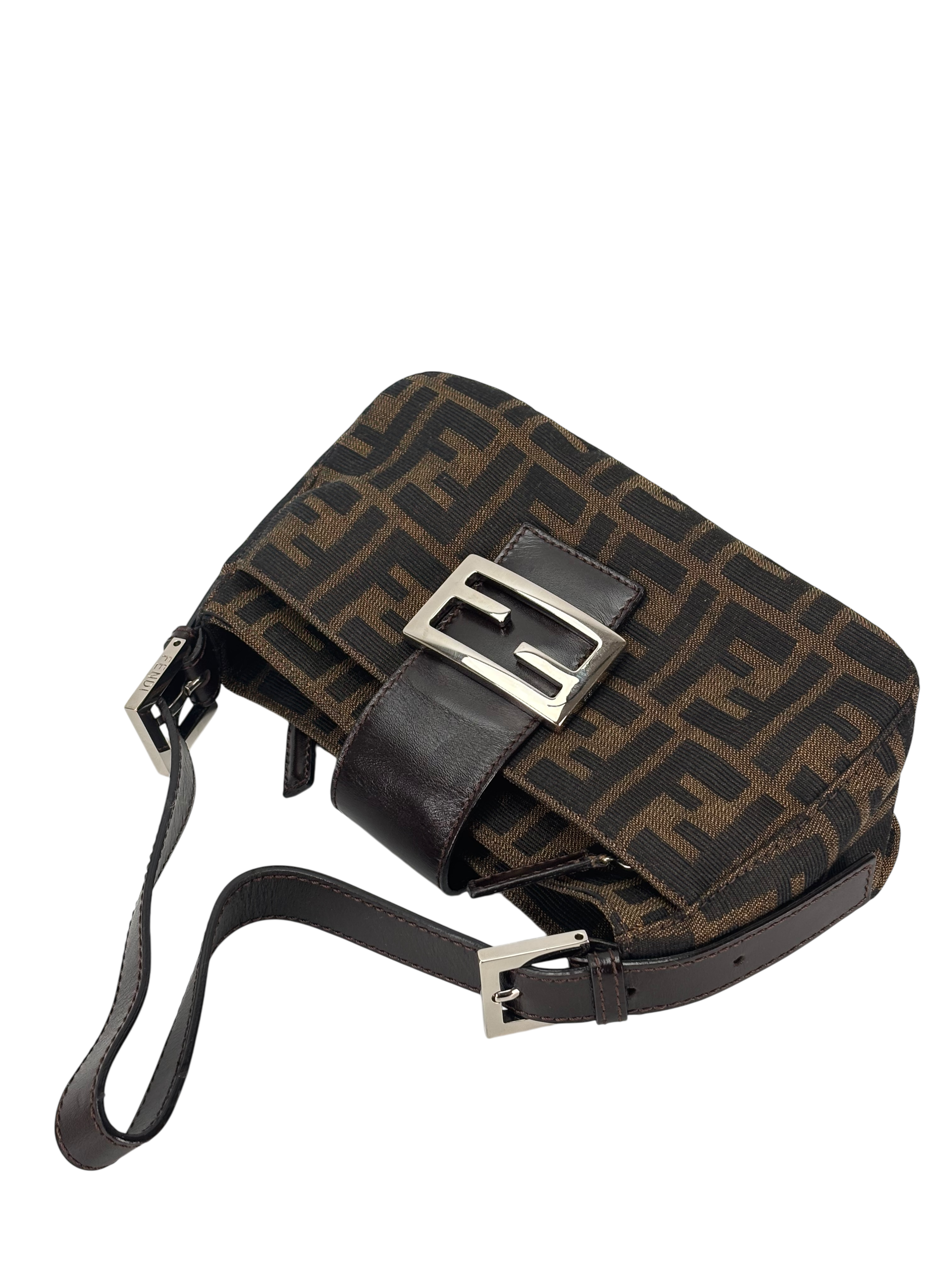 FENDI - Zucca Canvas Mini Baguette Shoulder Bag