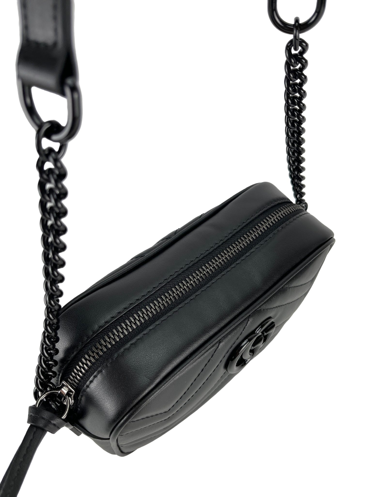 GUCCI - Black GG Marmont Camera Bag