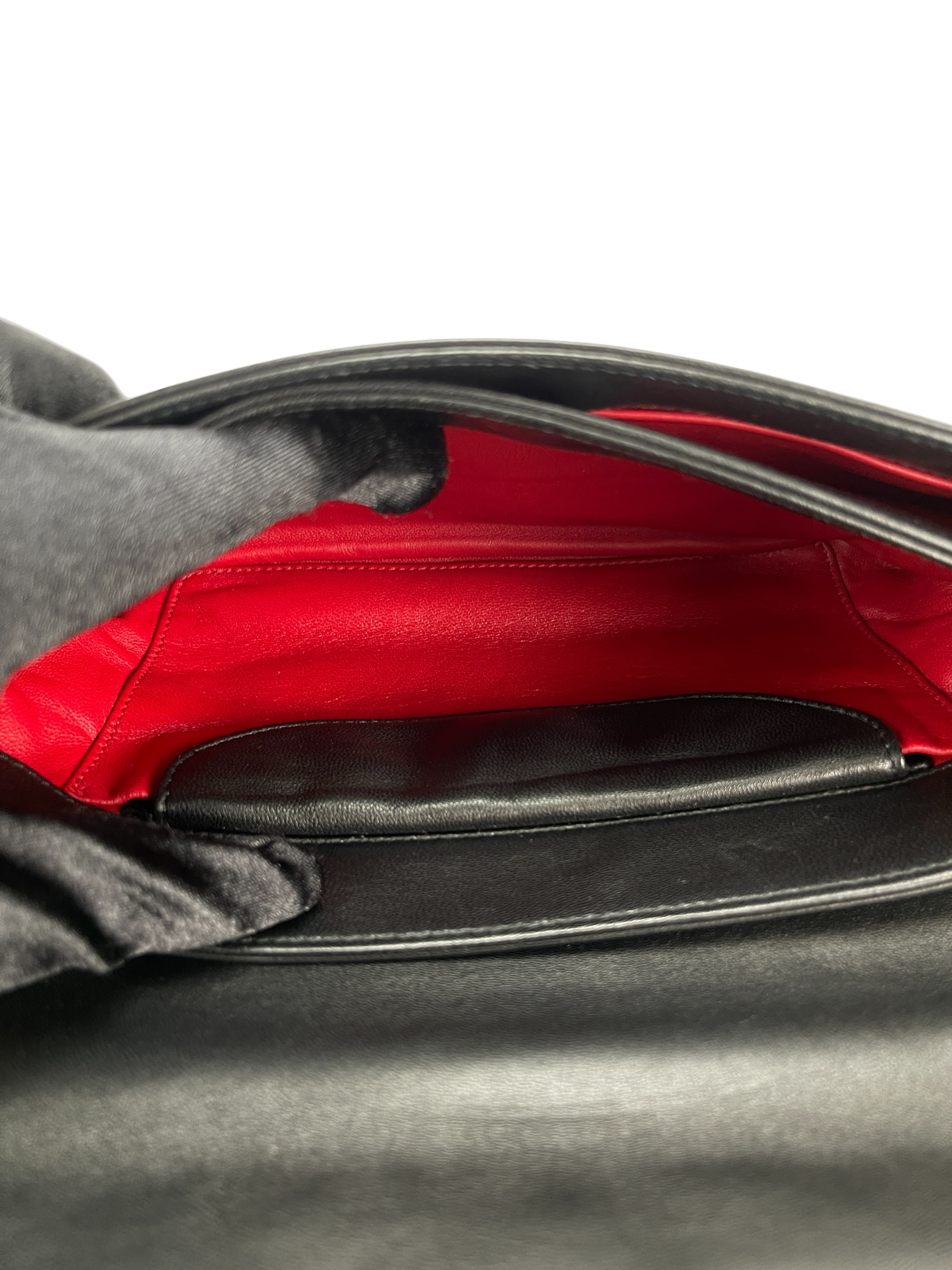 PRADA - Black  Nappa Calfskin Waffle Chain Shoulder Bag