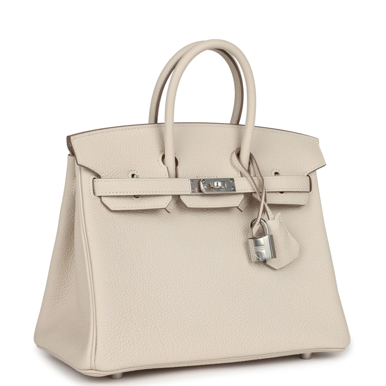 Hermes Birkin 25 Craie Togo Palladium Hardware