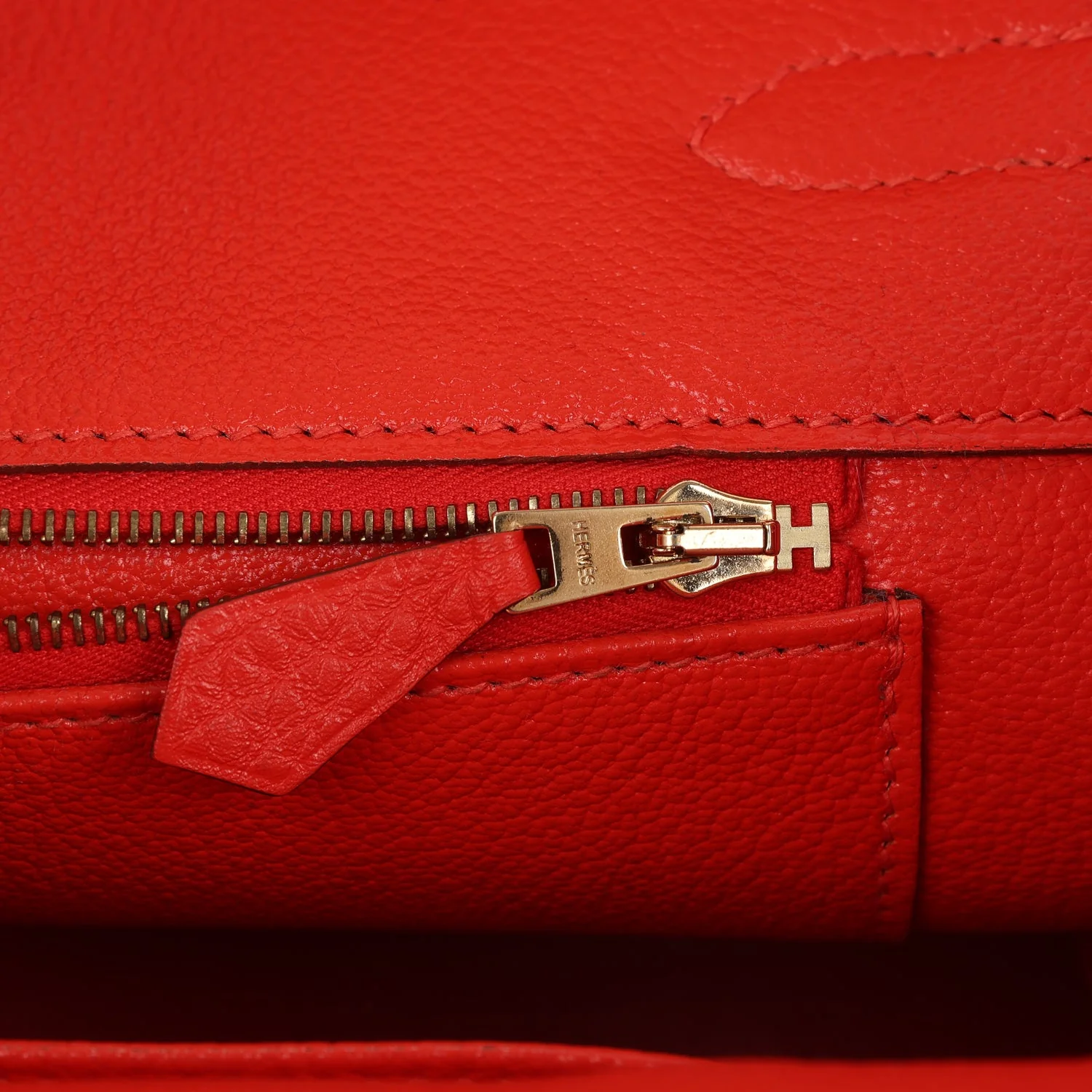 Pre-owned Hermes Birkin 35 Capucine Togo Gold Hardware