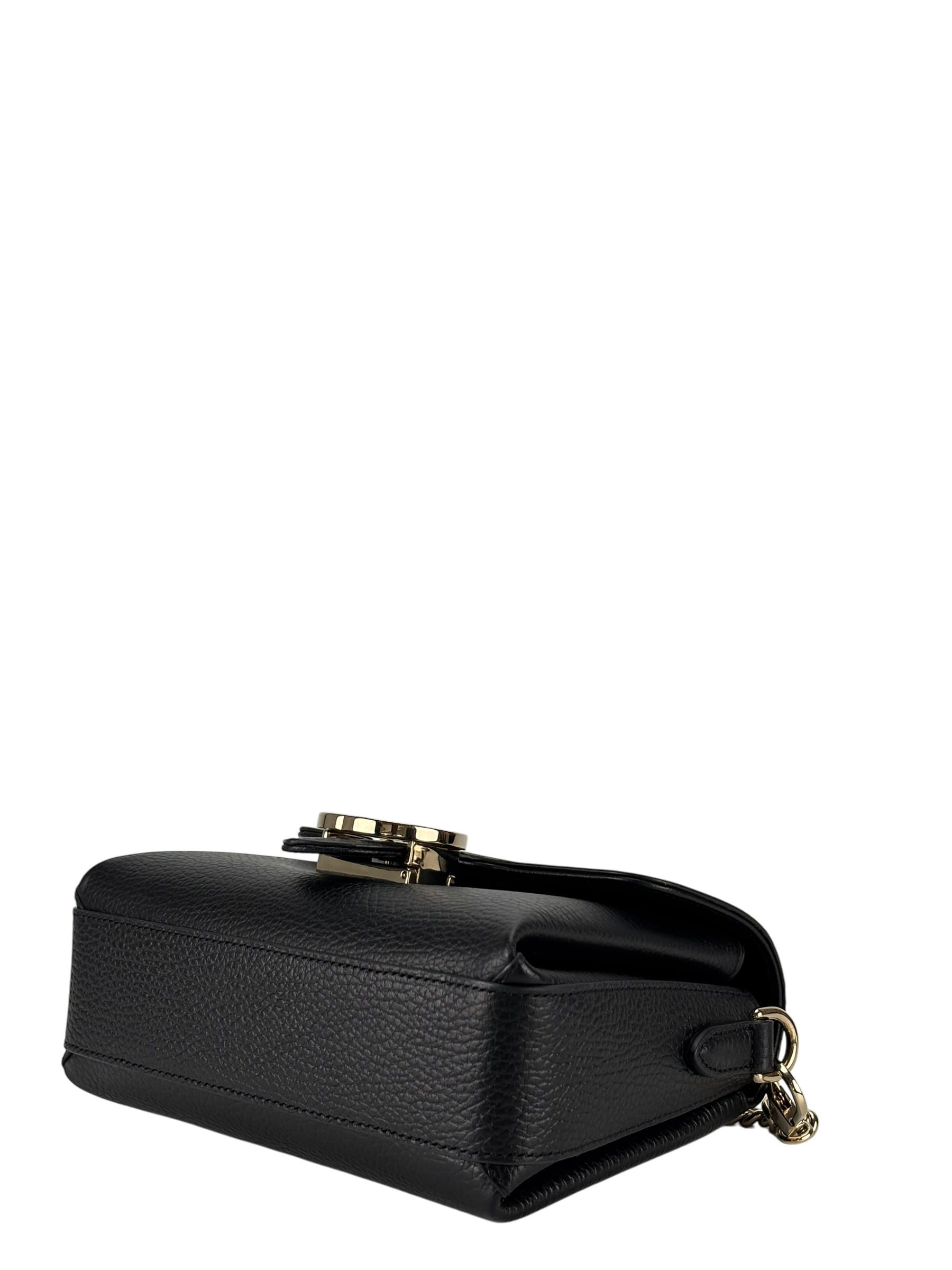 GUCCI - Black Interlocking G Chain Shoulder Bag