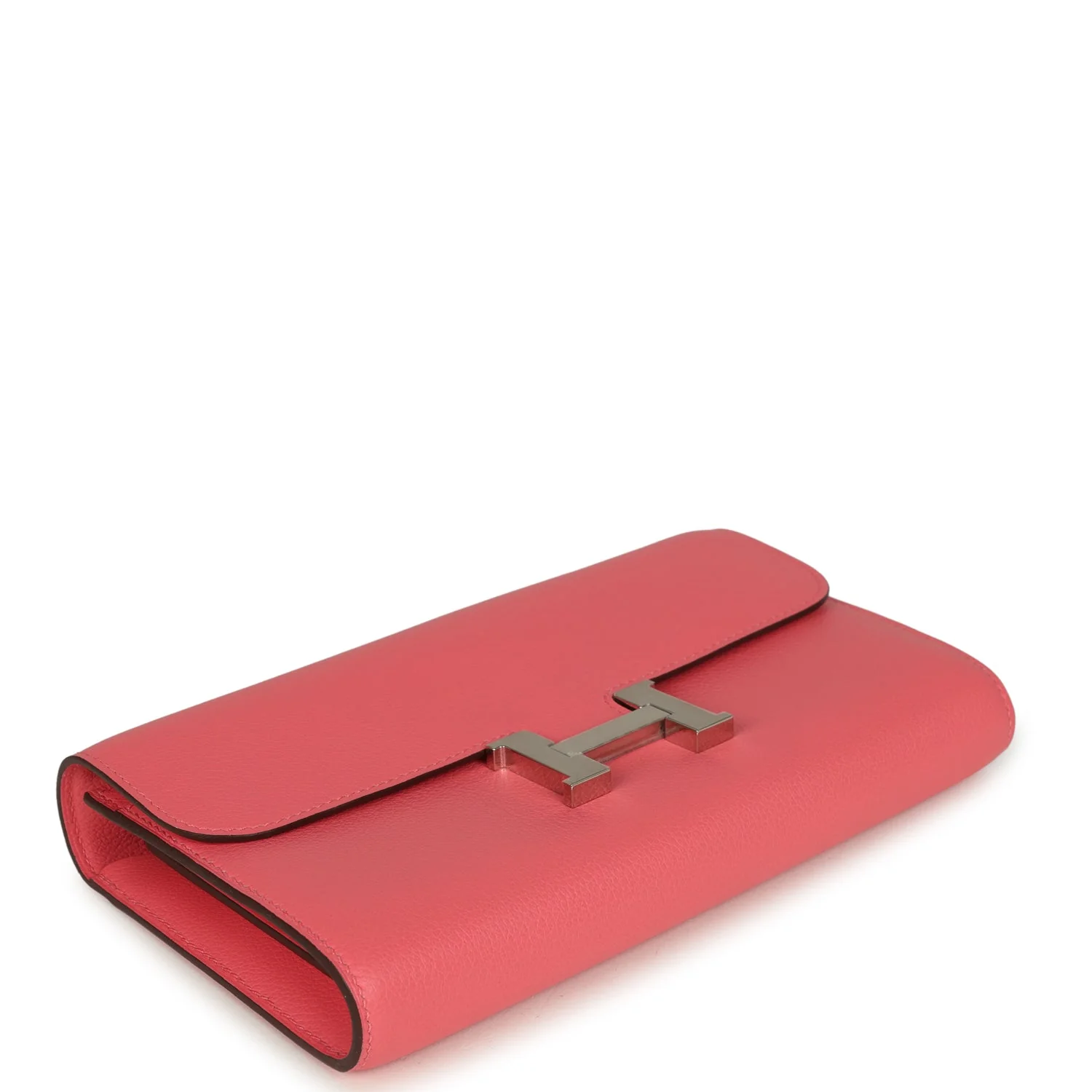 Hermes Constance Wallet To Go Rose Azalee Evercolor Palladium Hardware