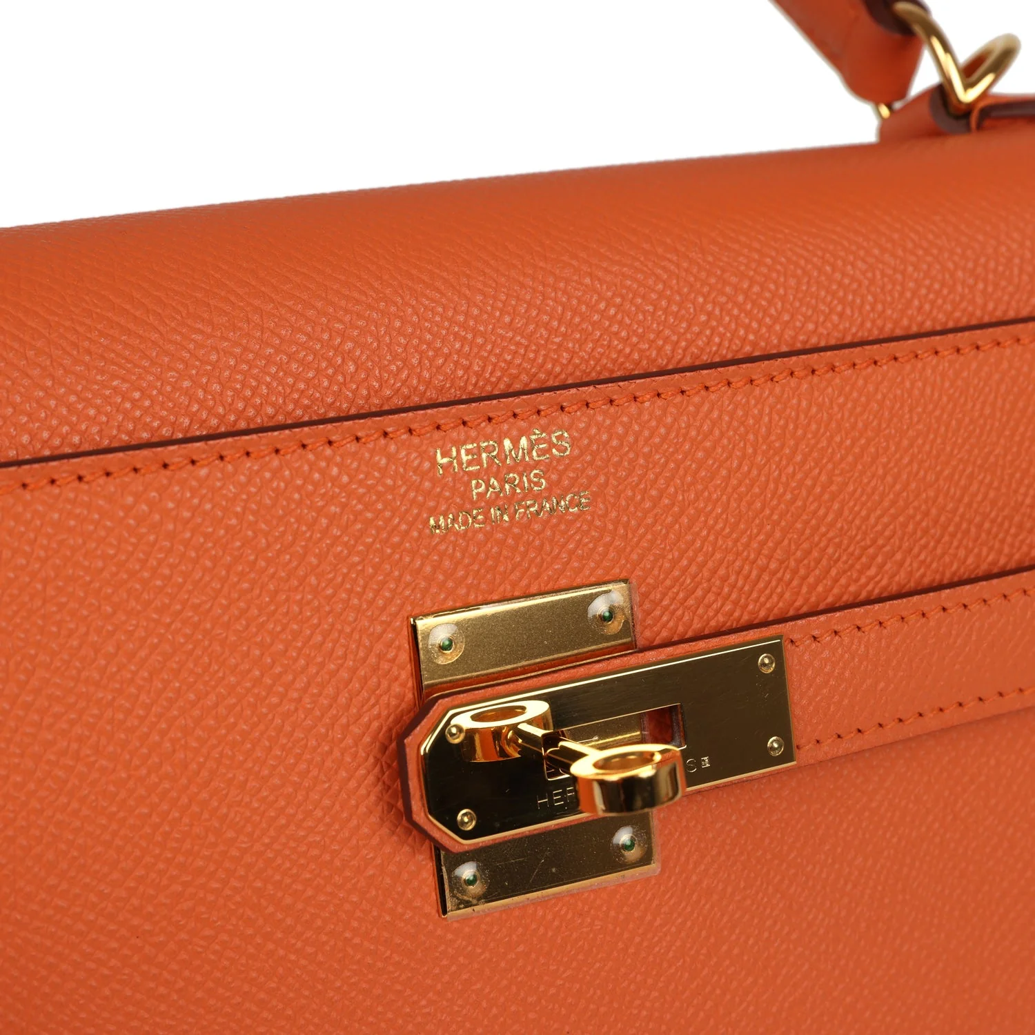 Pre-owned Hermes Kelly Sellier 35 Mango Epsom Gold Hardware