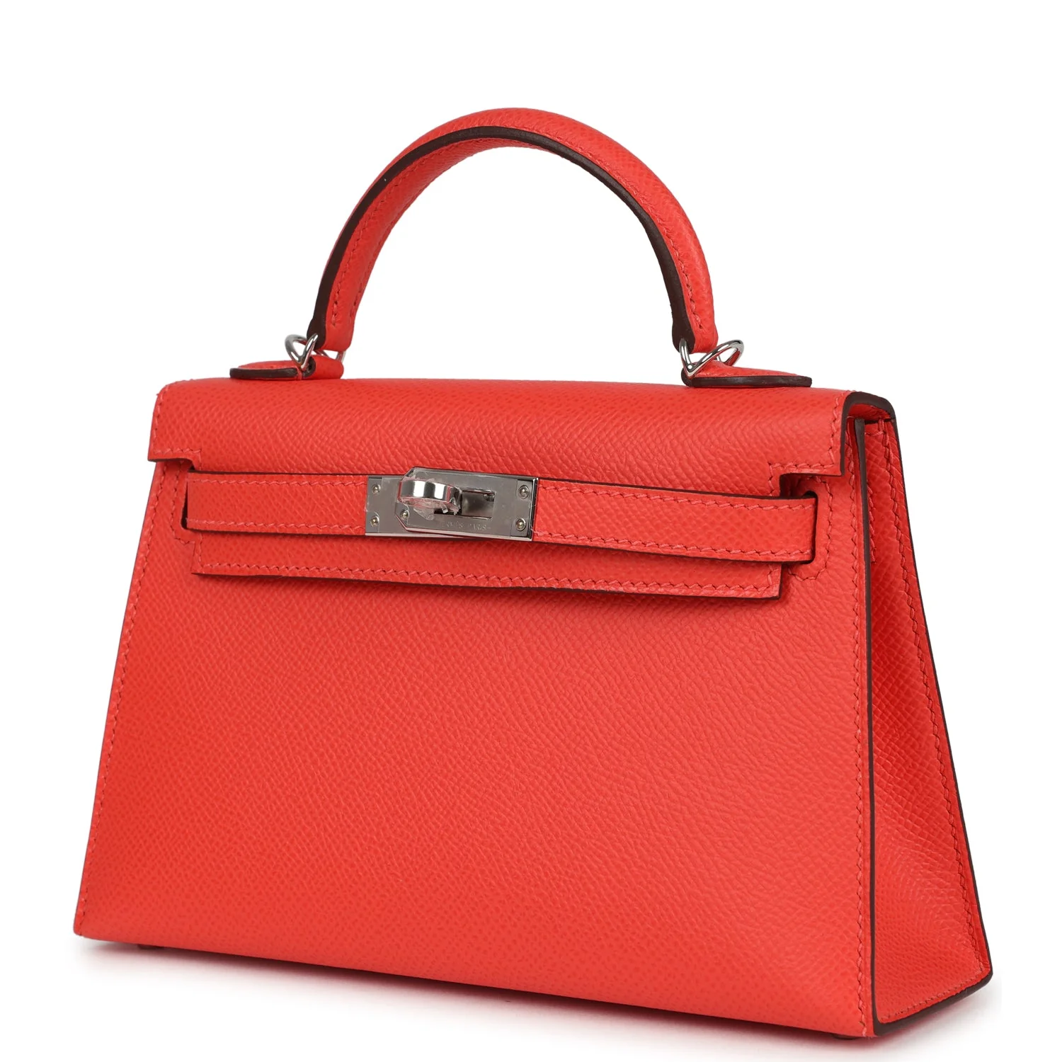 Hermes Kelly Sellier 20 Orange Field Epsom Palladium Hardware
