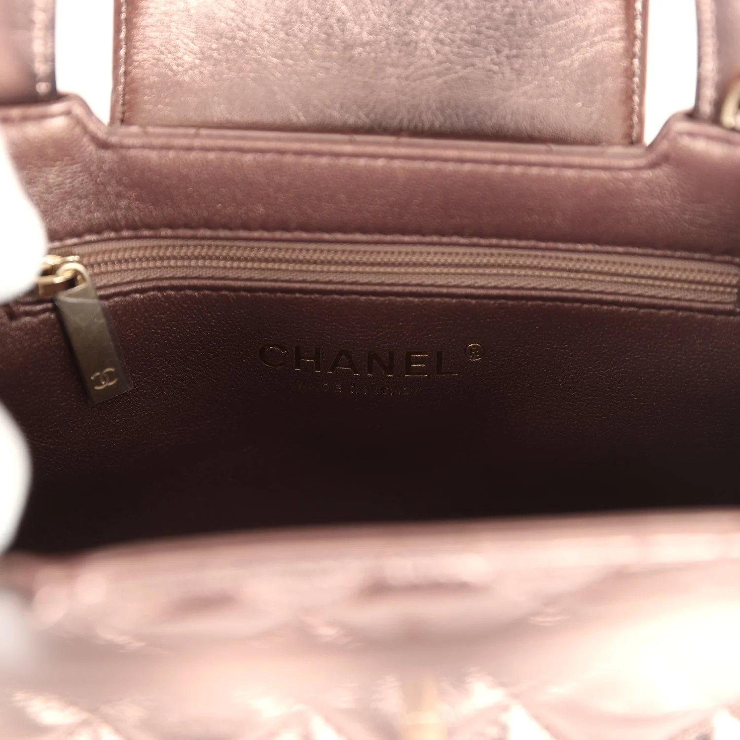 Chanel Small Kelly Shopper Metallic Bronze Calfskin Brushed Gold Hardware