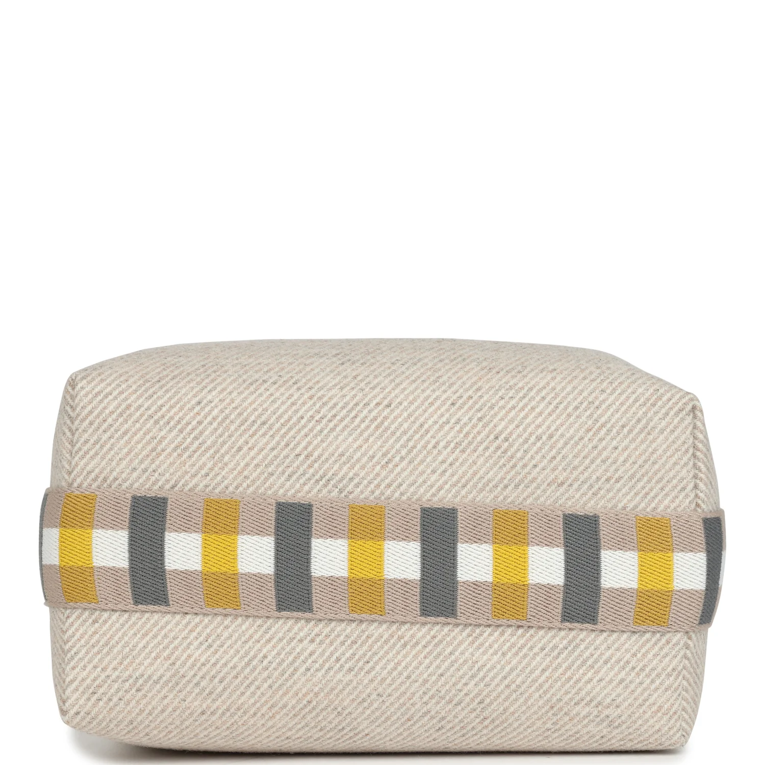 Hermes Bride-A-Brac Au Carre Case PM Seigle Wool Palladium Hardware