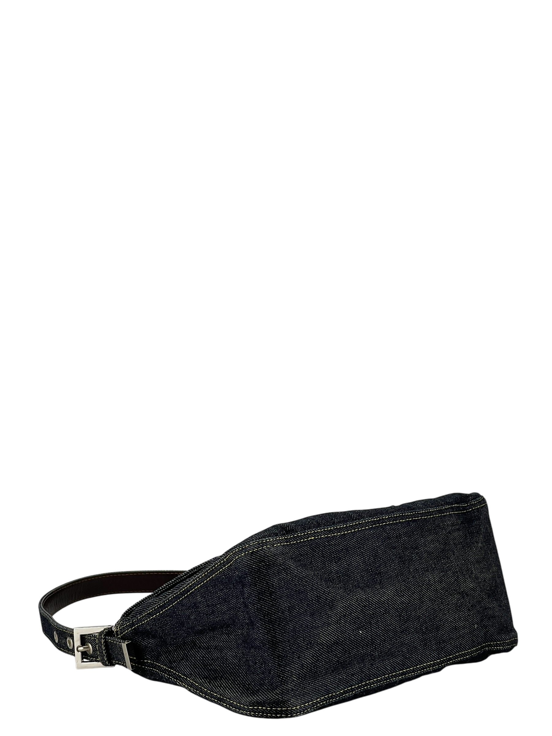 FENDI - Denim Zucca Mamma Baguette Handbag Silver Hardware