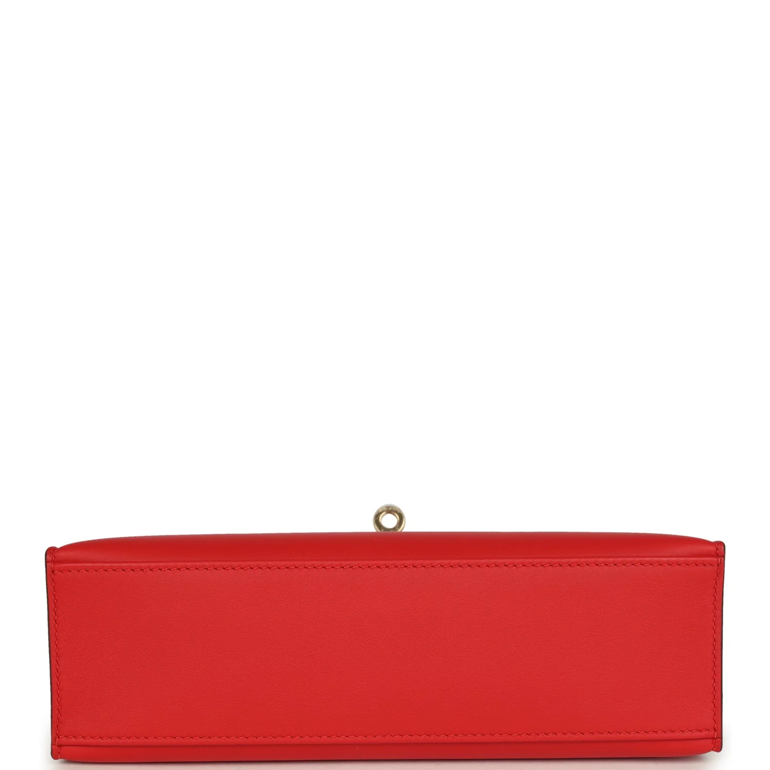 Hermes Special Order (HSS) Kelly Pochette Rouge de Coeur Verso Swift Permabrass Hardware