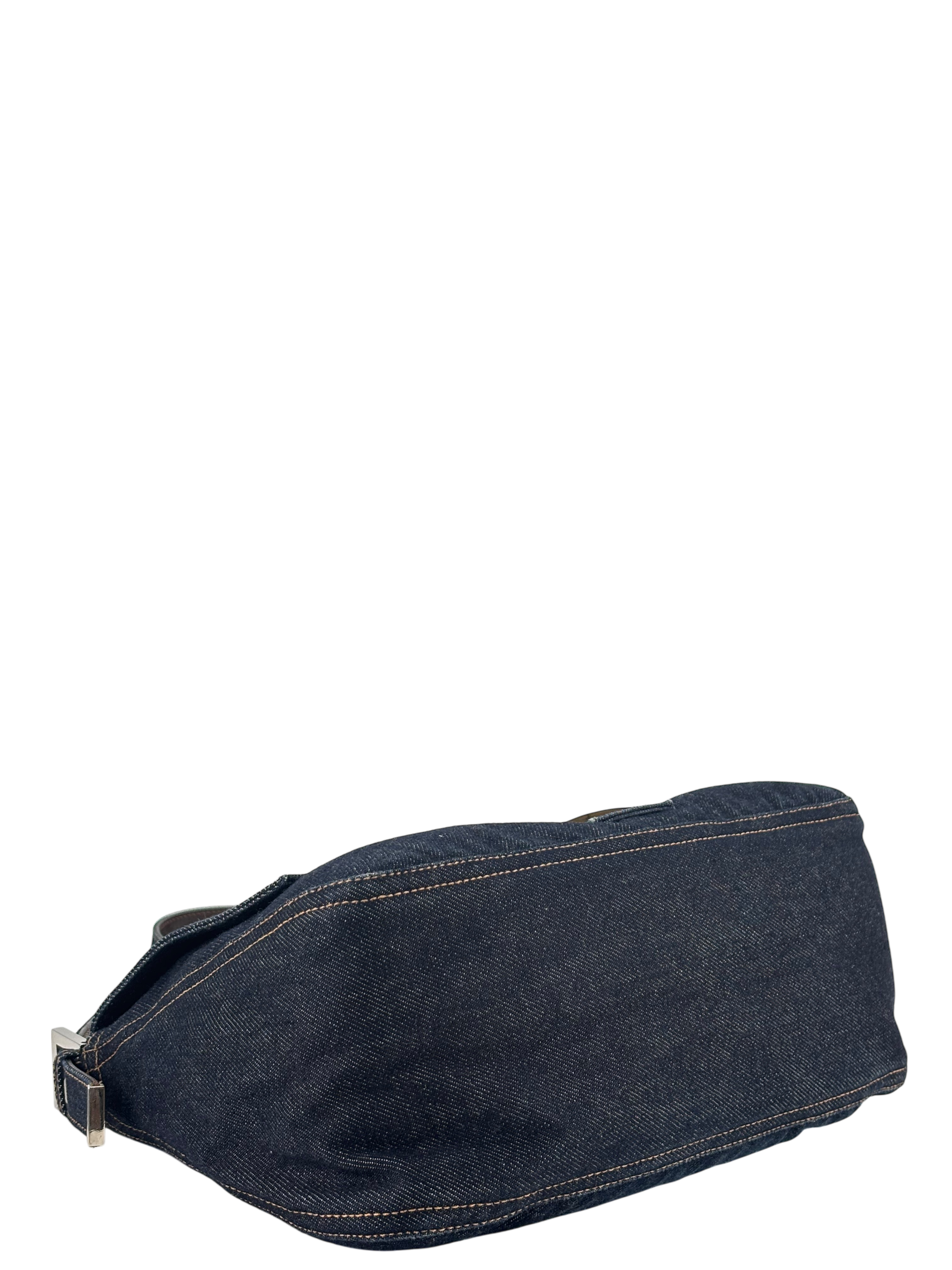 FENDI - Medium Mamma Baguette Bag Navy Denim