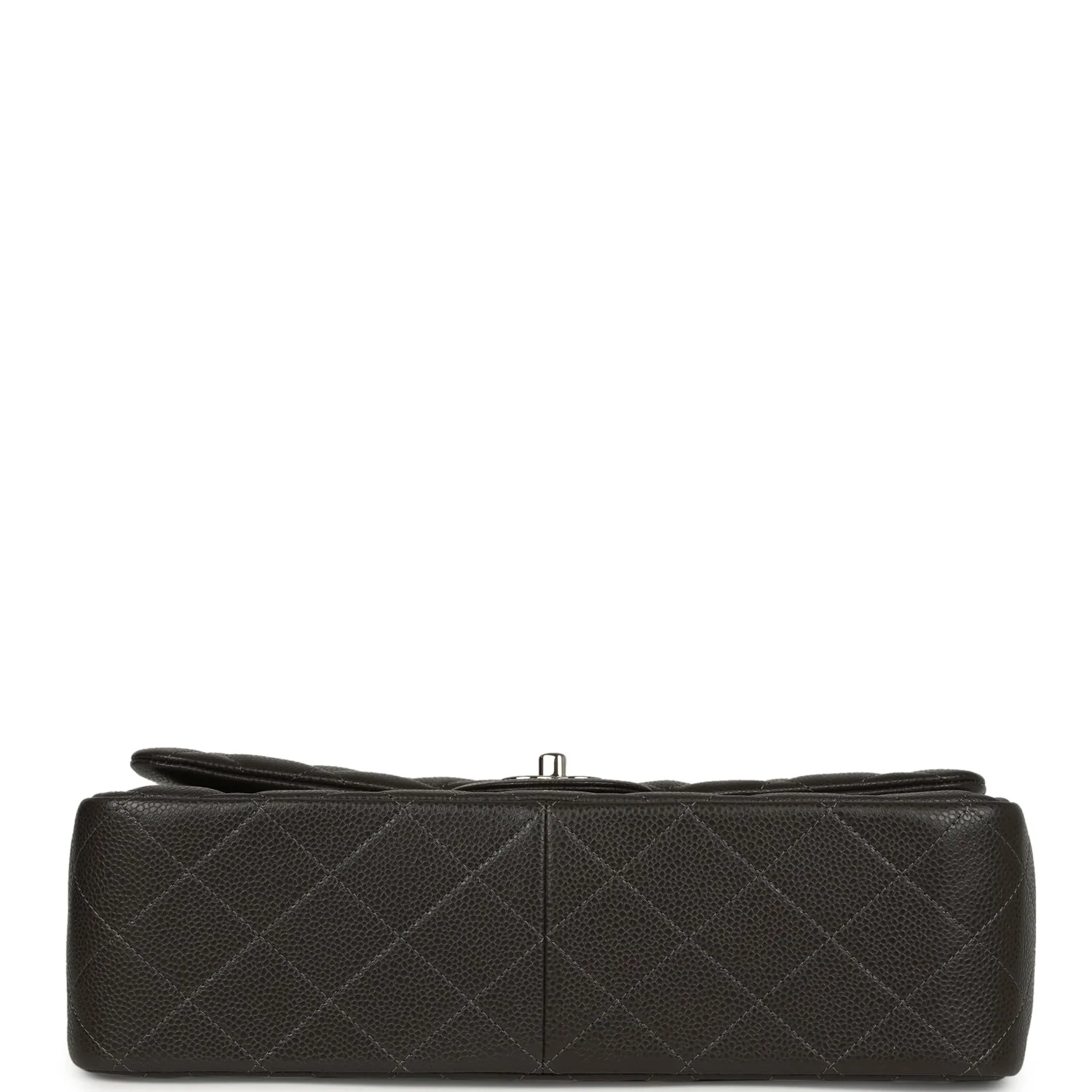 Chanel Jumbo Classic Double Flap Bag Dark Grey Caviar Silver Hardware