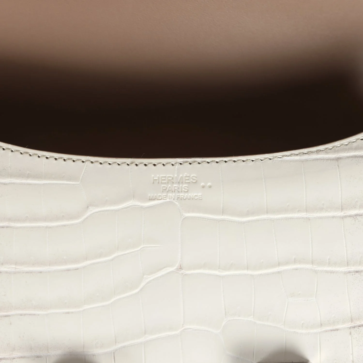 Hermes Constance 1-24 Himalaya Matte Niloticus Crocodile Palladium Hardware