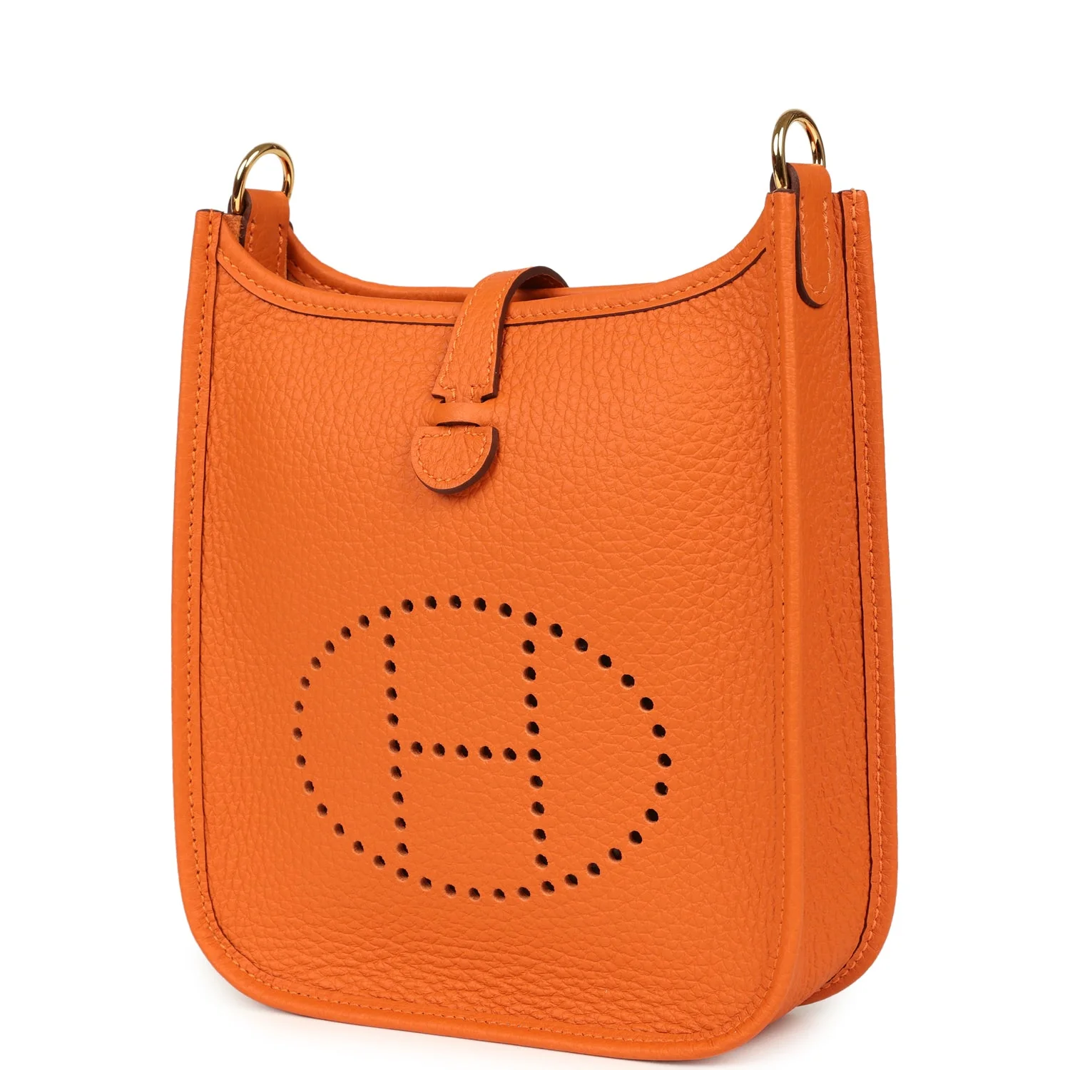 Hermes Evelyne TPM Orange Clemence Gold Hardware