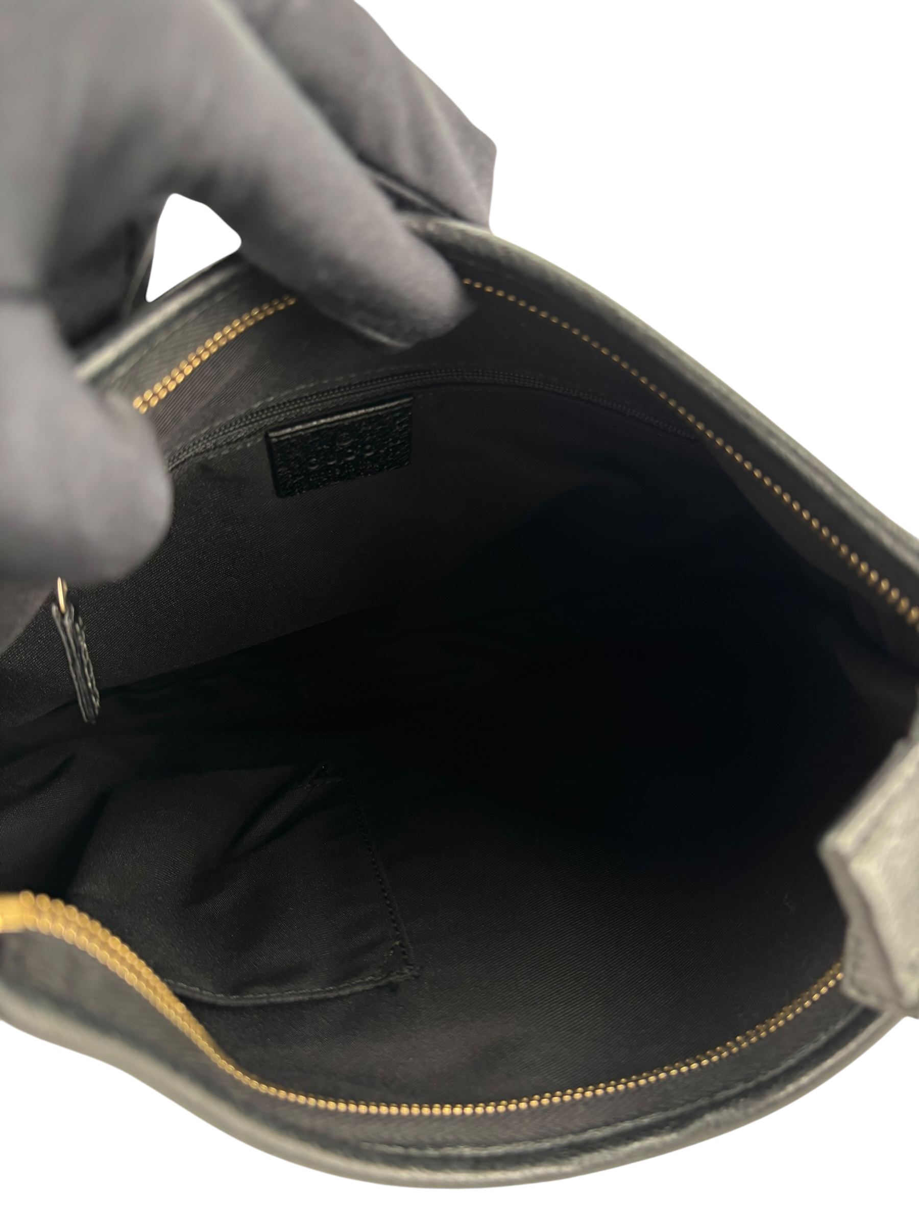 GUCCI - Black Ophidia Abbey Guccissima Semi Shoulder Bag