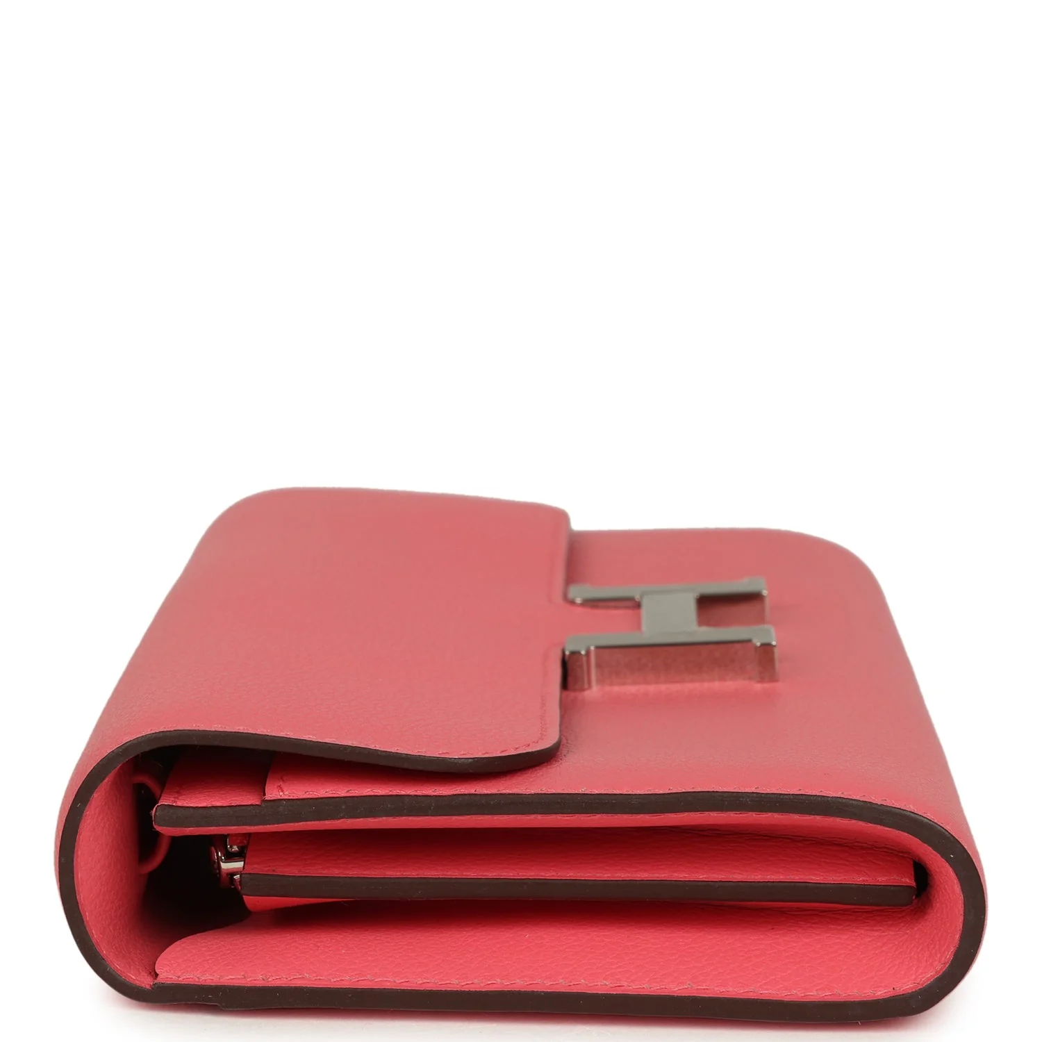 Hermes Constance Wallet To Go Rose Azalee Evercolor Palladium Hardware