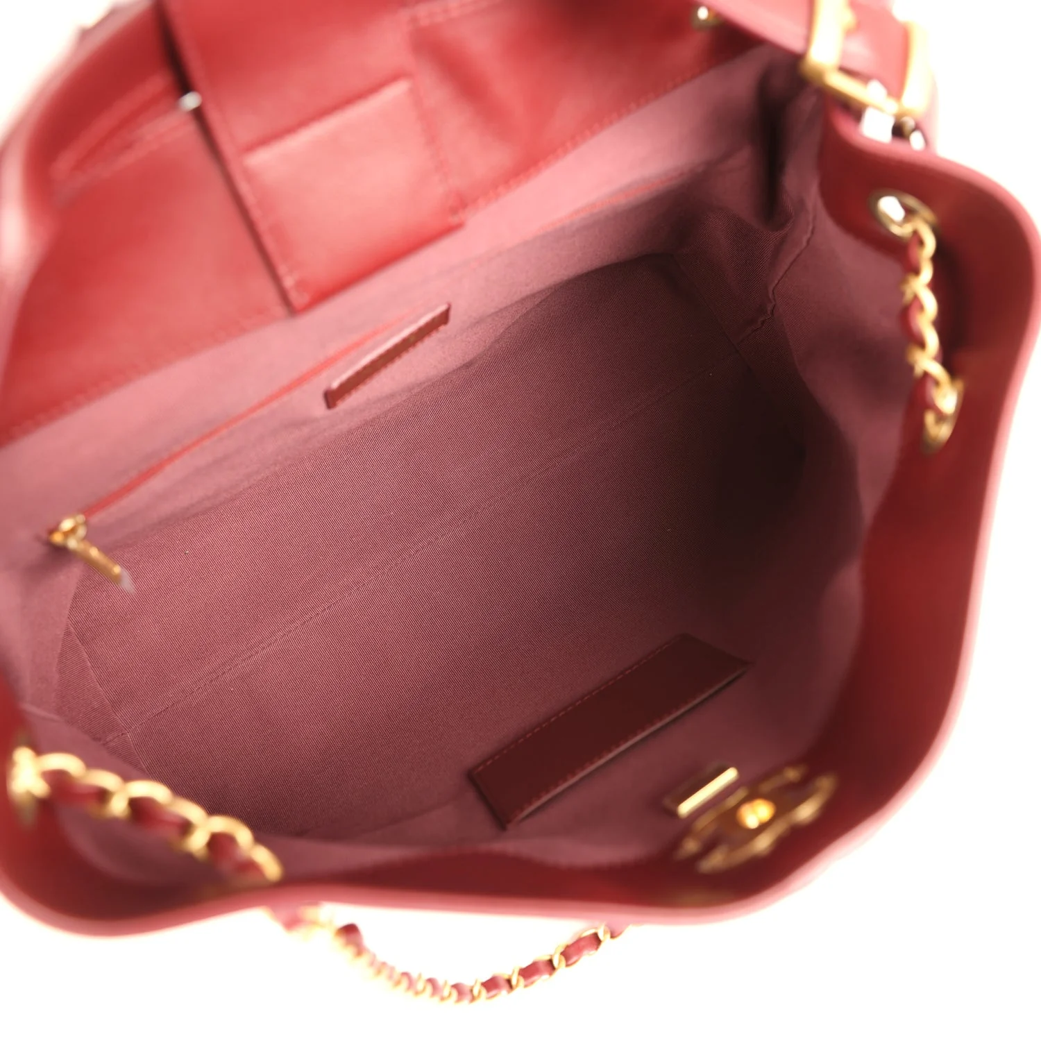 Chanel Small Coco Hobo Bag Burgundy Calfskin Antique Gold Hardware