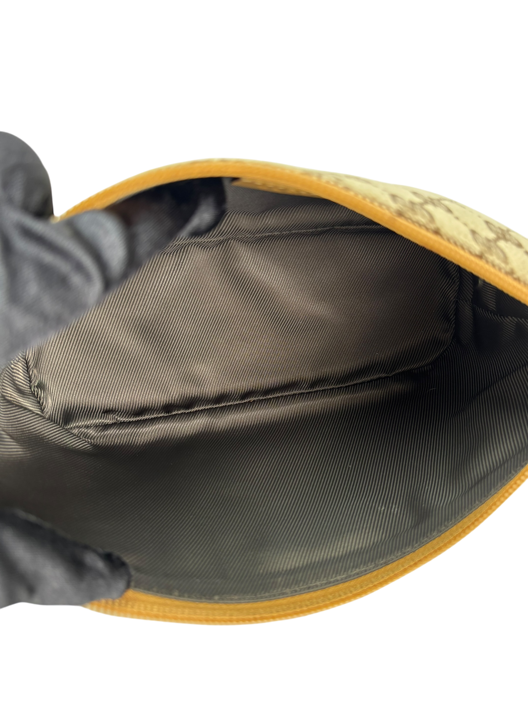 GUCCI - Beige Ophidia Canvas Accessory Pouch Handbag