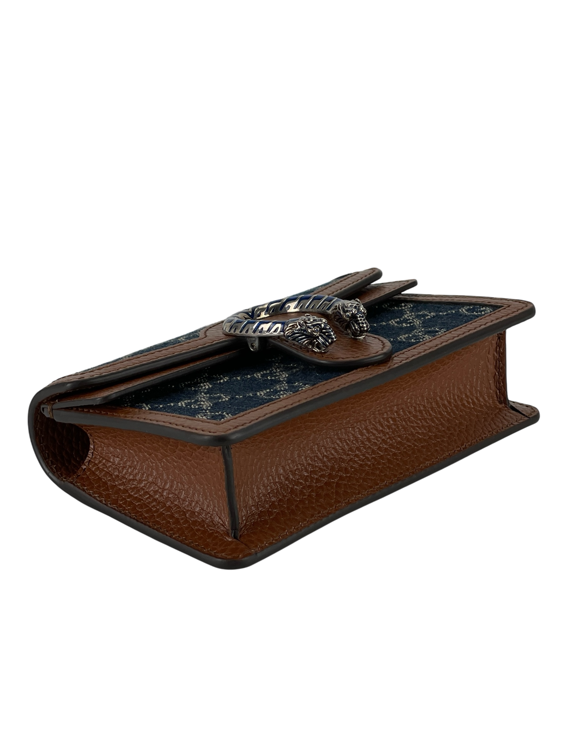 GUCCI - Denim GG Dollar Enamel Super Mini Dionysus Shoulder Bag