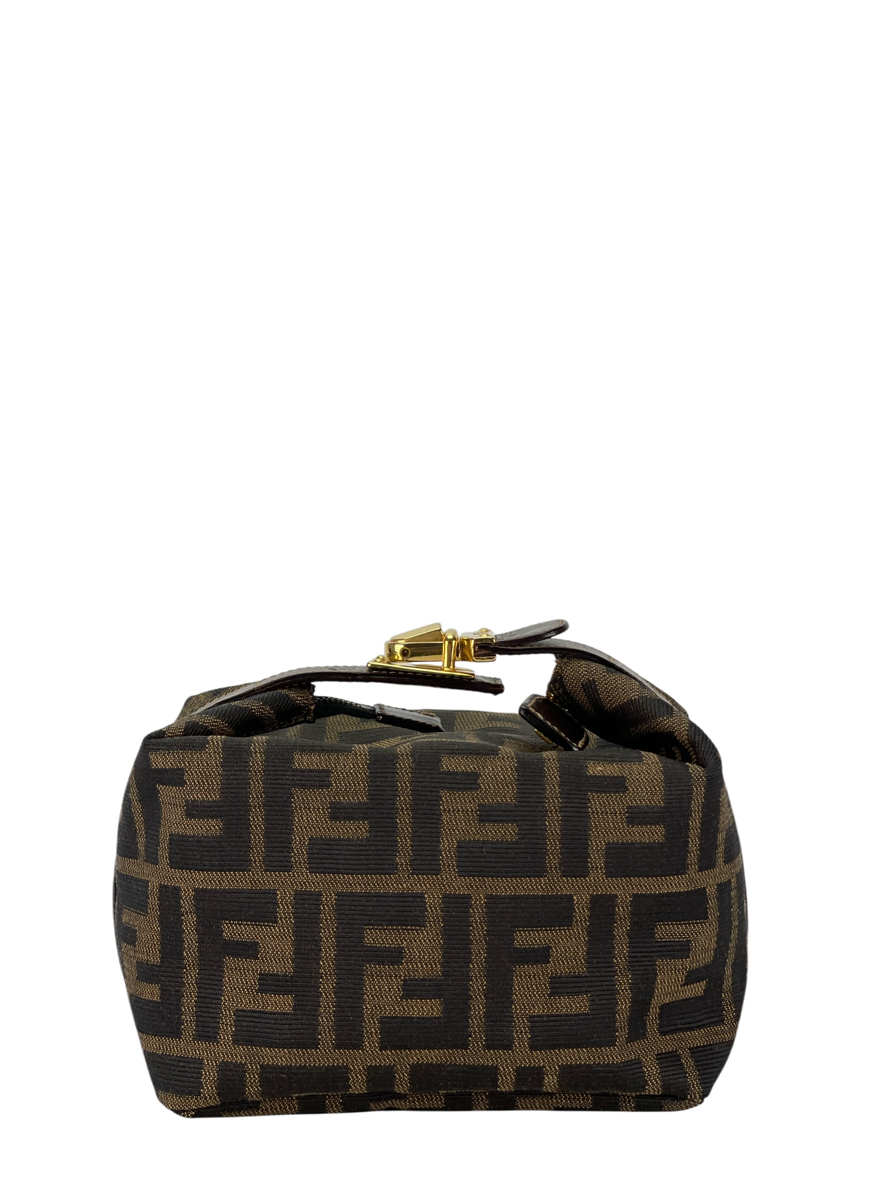 FENDI - Zucca Brown Jacquard Mini Vanity Pouch Bag