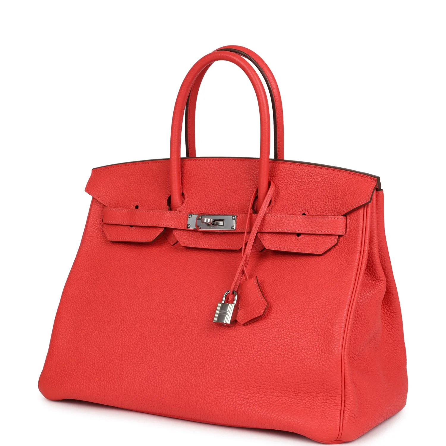 Pre-owned Hermes Birkin 35 Rose Jaipur Clemence Palladium Hardware