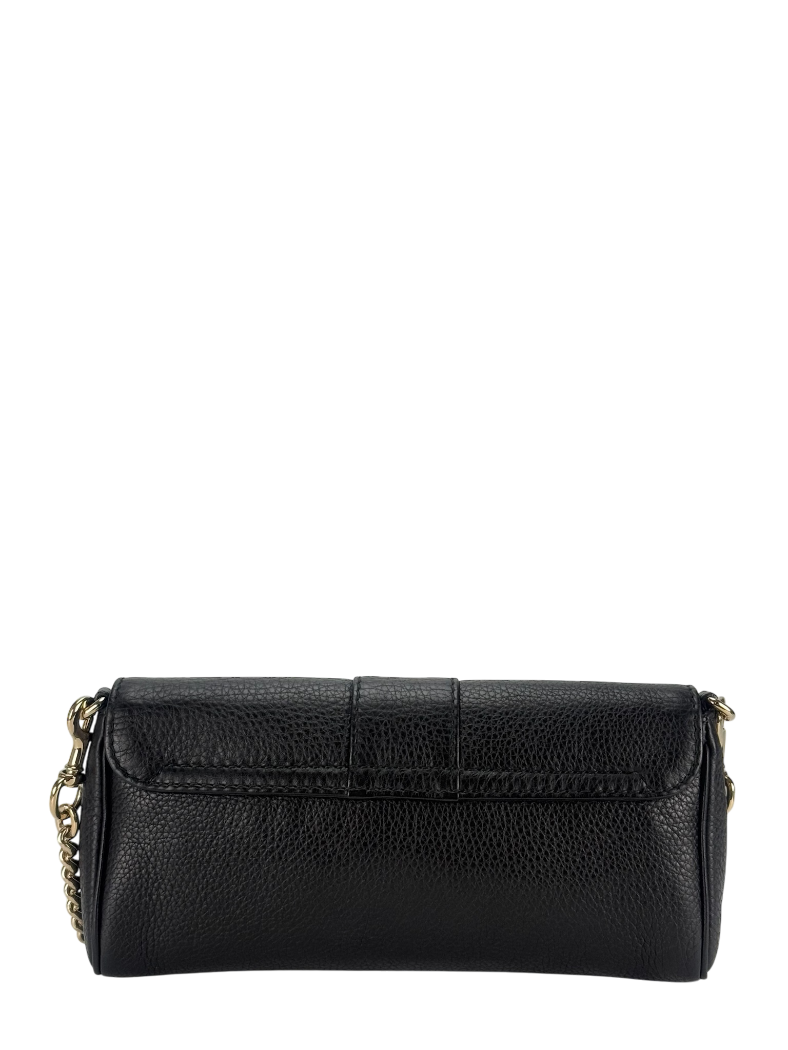 GUCCI - Black Calfskin Greenwich Evening Clutch Chain Shoulder Bag