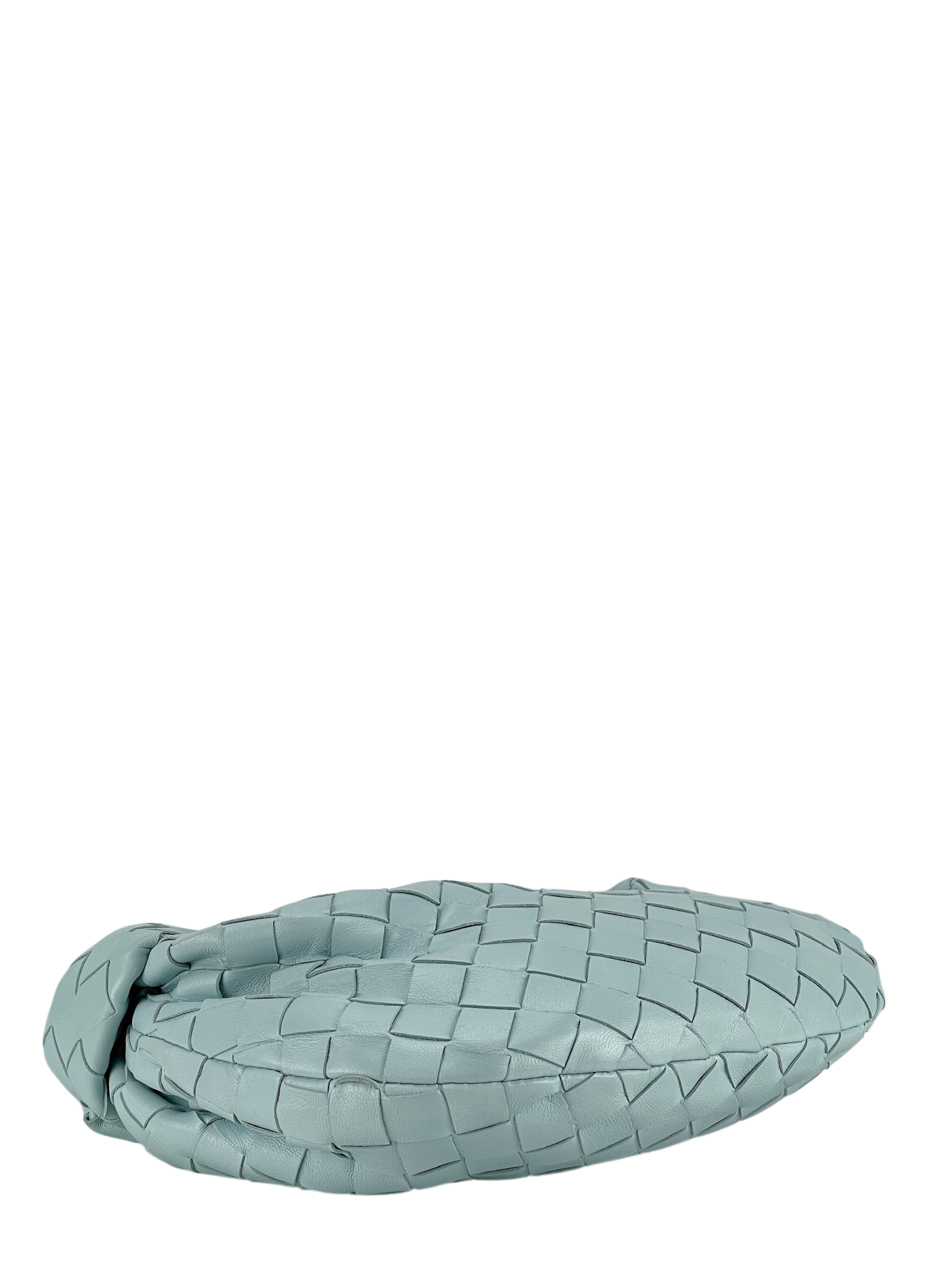 BOTTEGA VENETA - Light Green Lambskin Nappa Intrecciato Mini Jodie Teal Washed