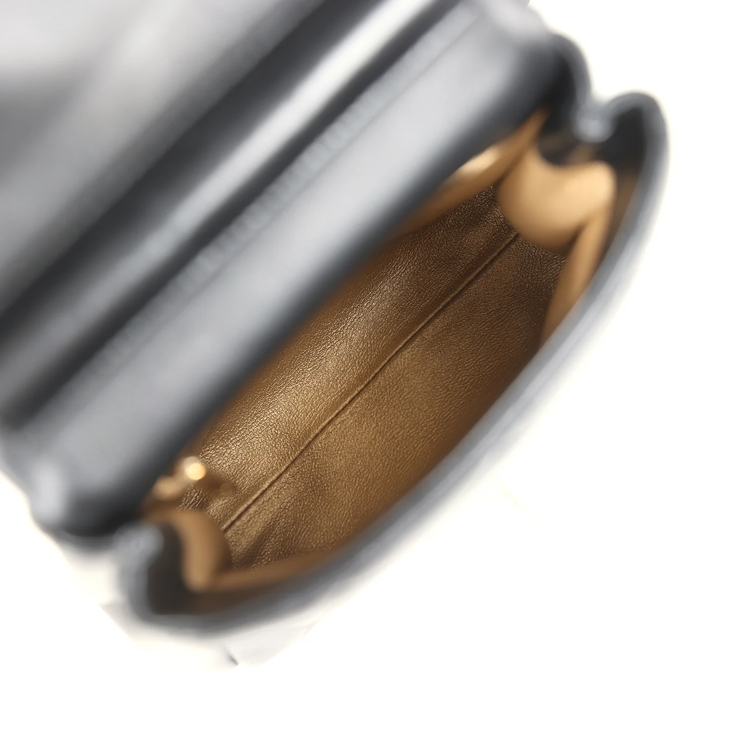 Pre-owned Chanel Twins Side Pack Black Lambskin Faux Pearls & Brushed Gold Hardware