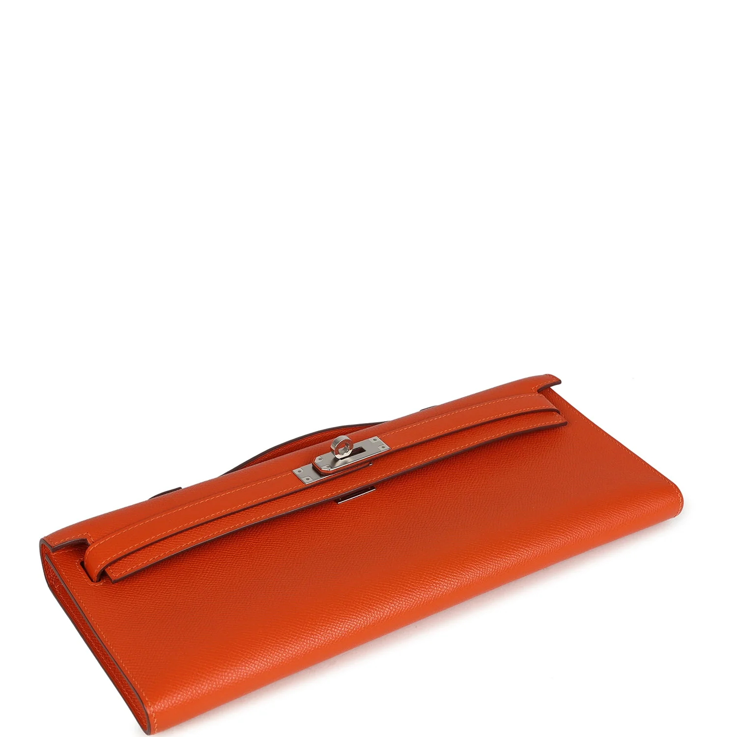 Pre-owned Hermes Kelly Cut Feu Epsom Palladium Hardware