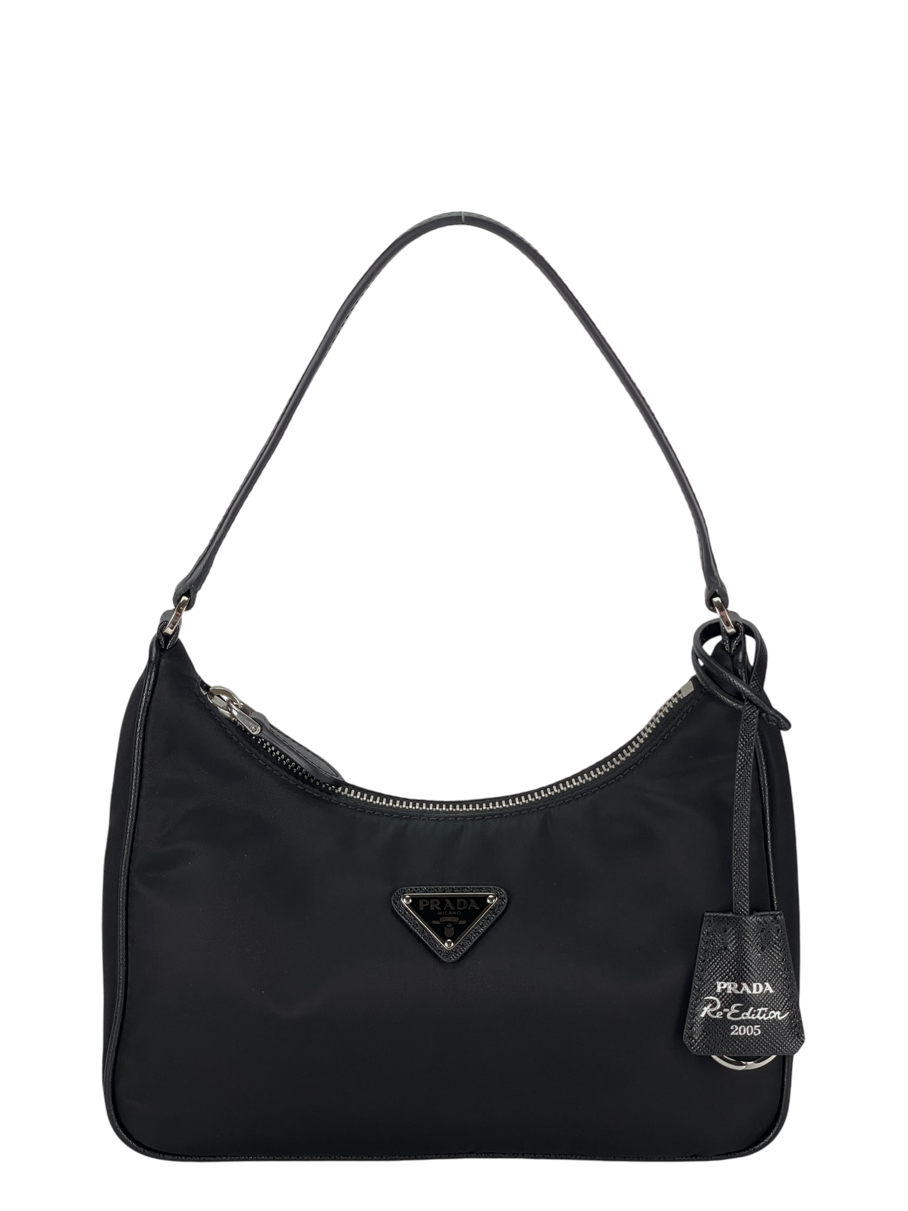 PRADA - Black 2005 Re-nylon Hobo Bag