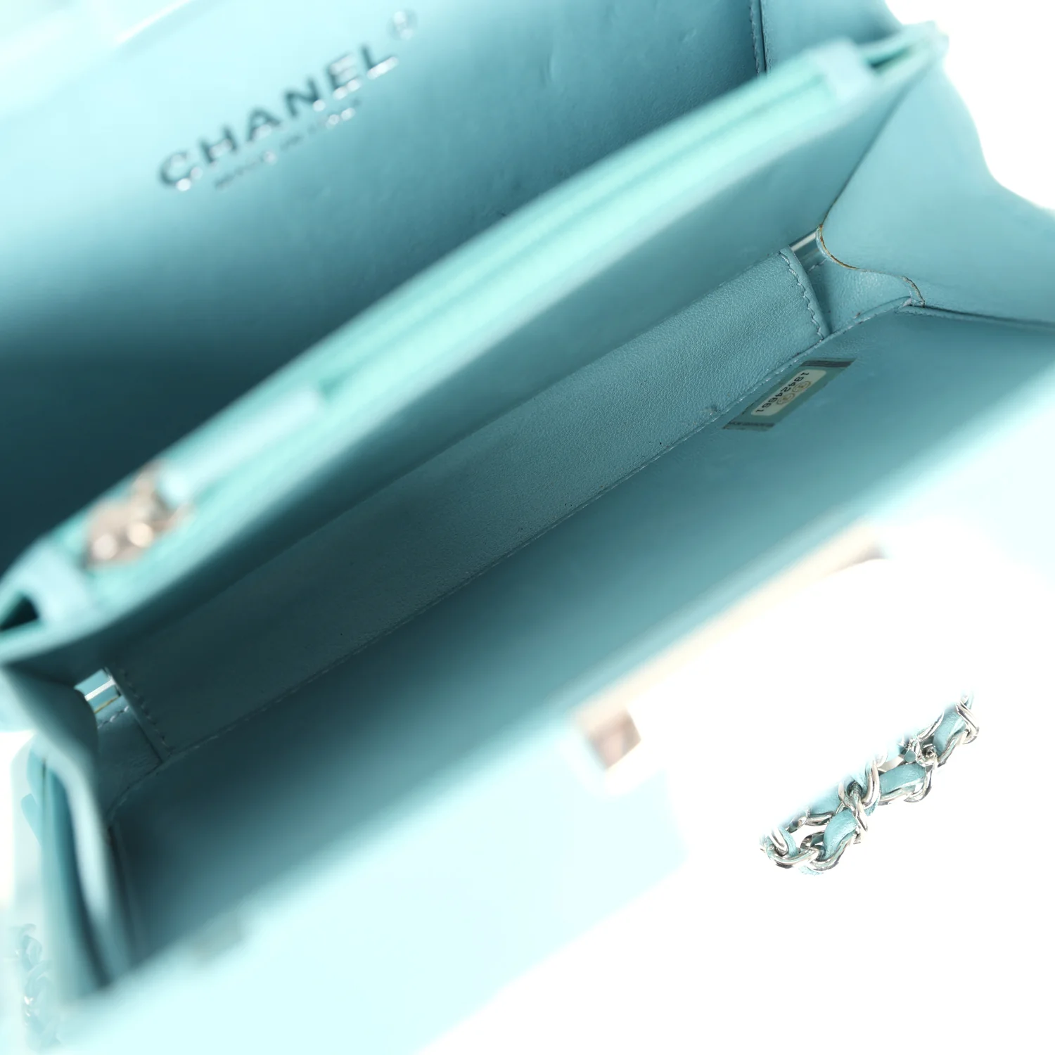 Pre-owned Chanel Supermarket Boy Brick Lego Minaudiere Clutch Light Blue Plexiglass Silver Hardware