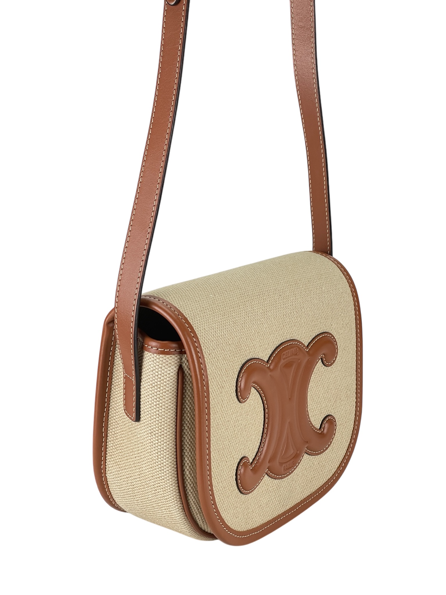 CELINE - Mini Besace Triomphe Shoulder Bag Beige
