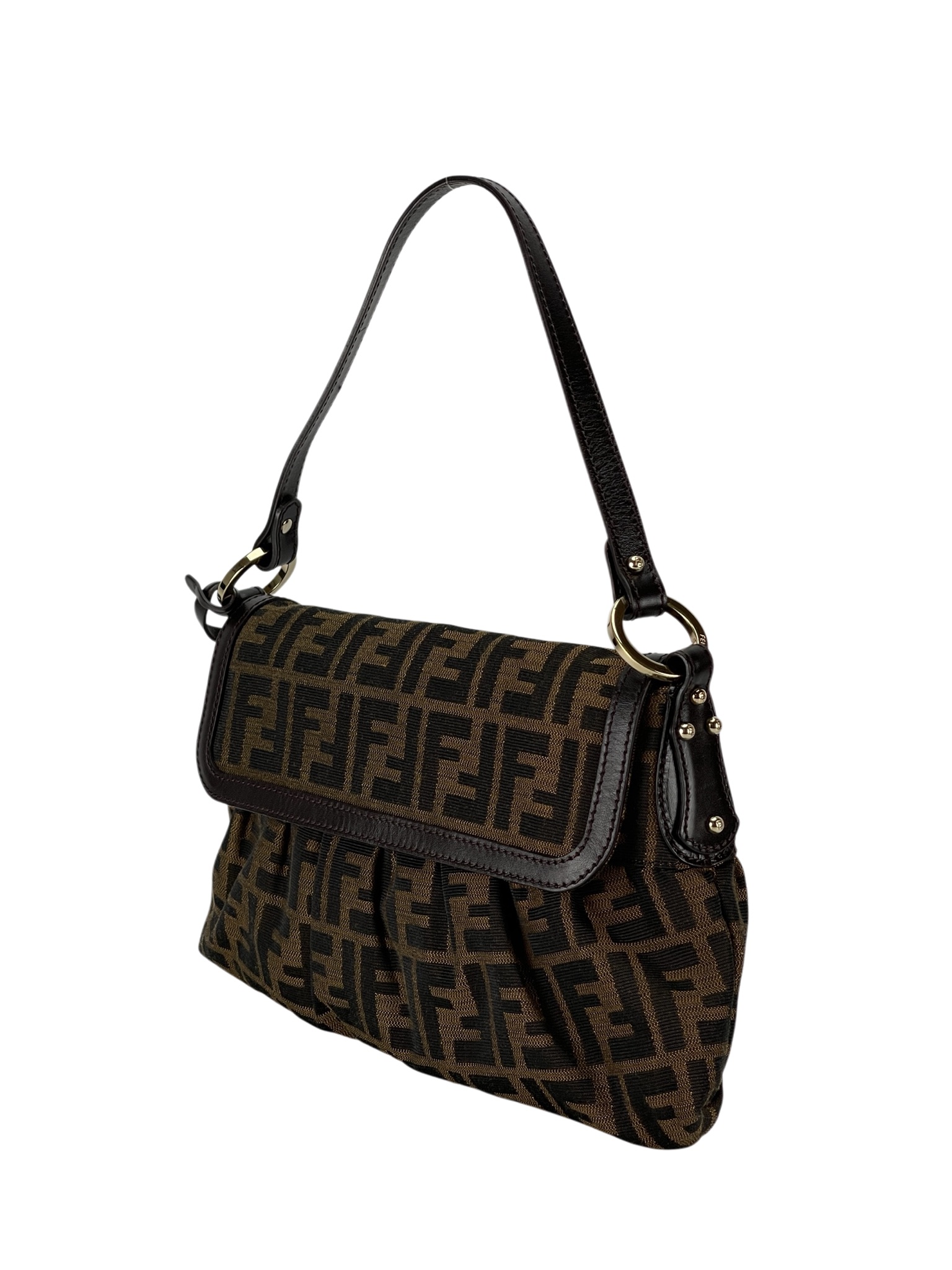 FENDI - Brown Canvas Zucca one-Shoulder Bag