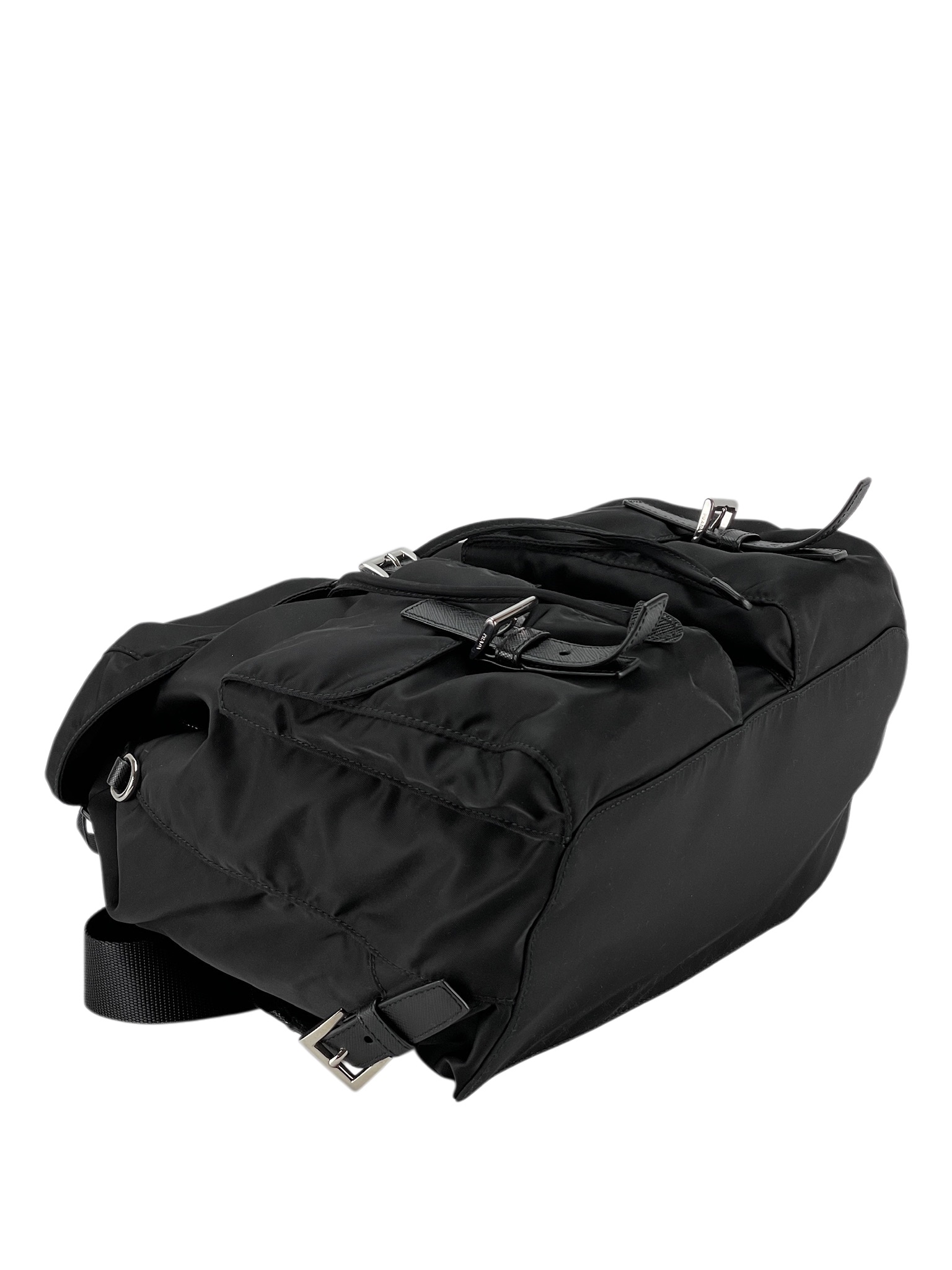 PRADA - Black Re-Nylon Backbag Medium